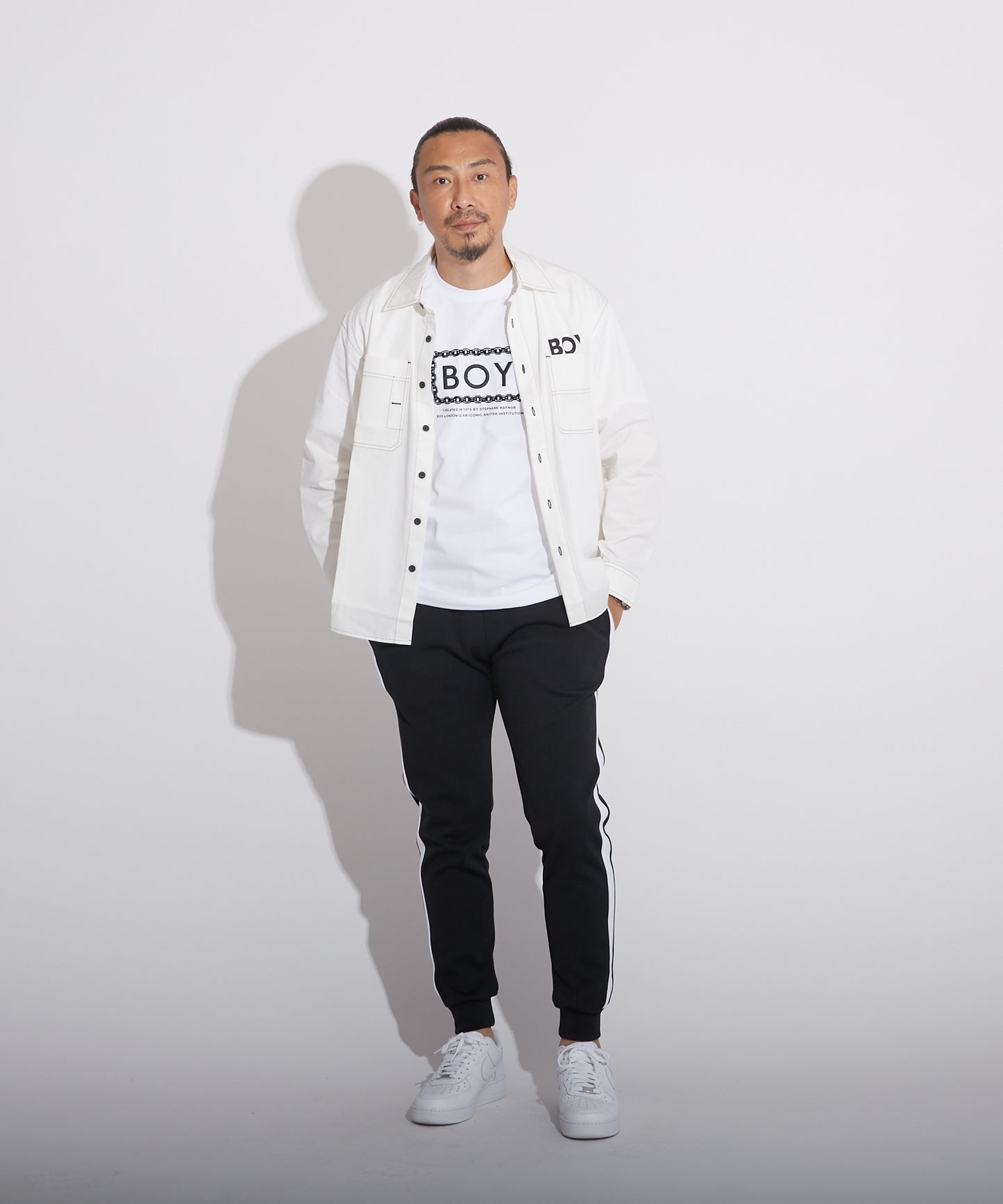 COTTON STITCH SHIRT WHITE【B223M2170001】