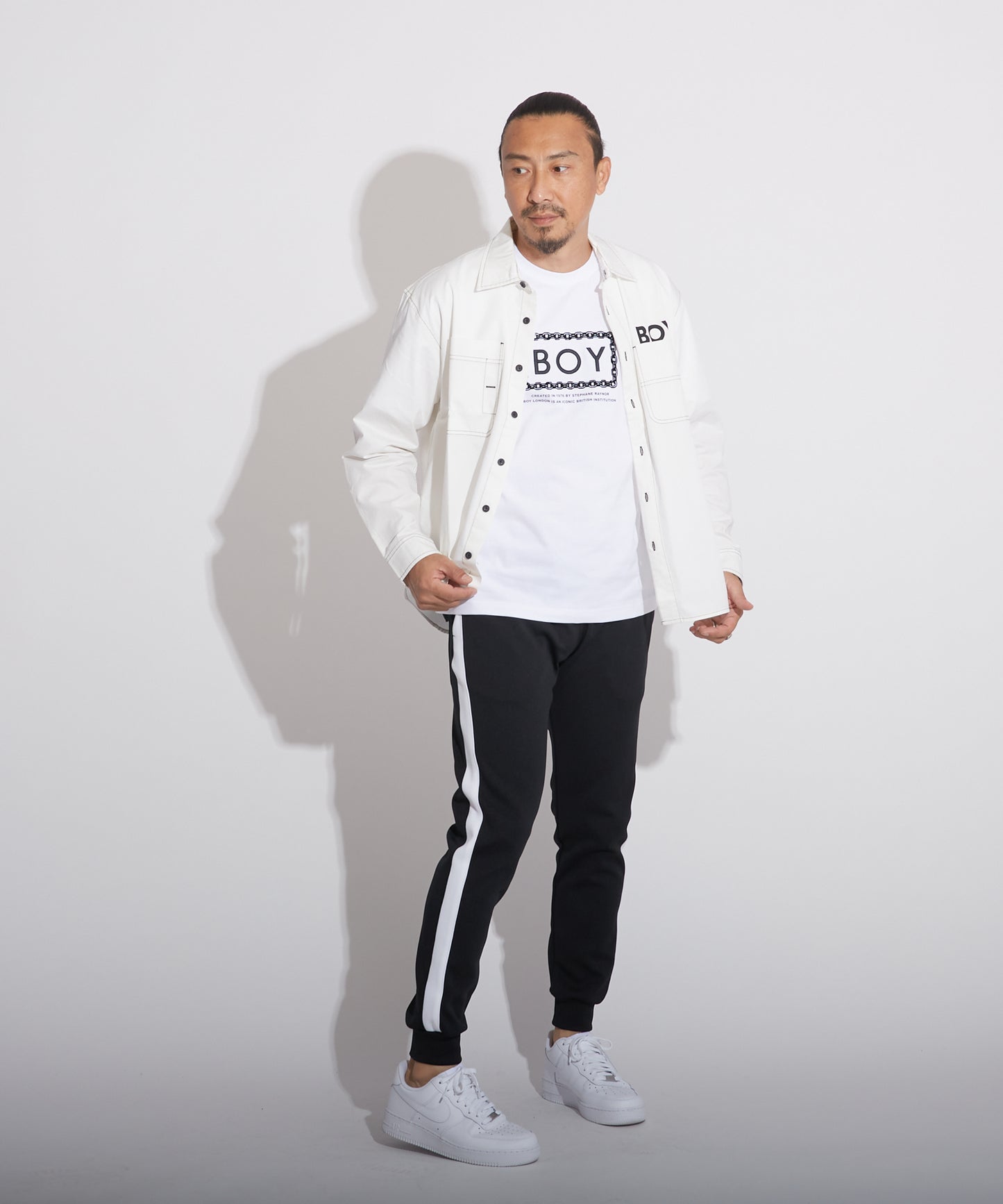 COTTON STITCH SHIRT WHITE【B223M2170001】