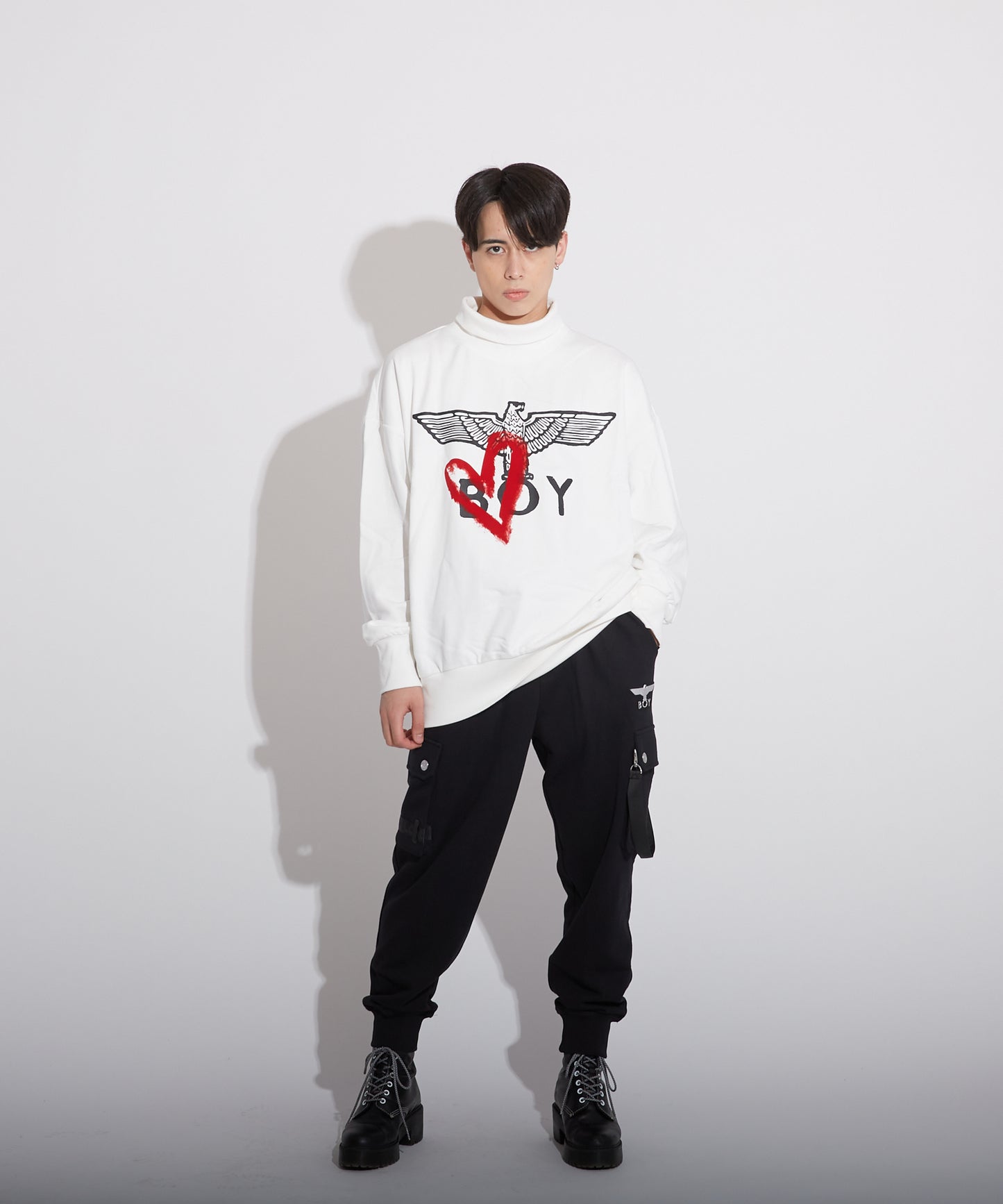 HIGH NECKED SWEAT WHITE【B223N0360031】