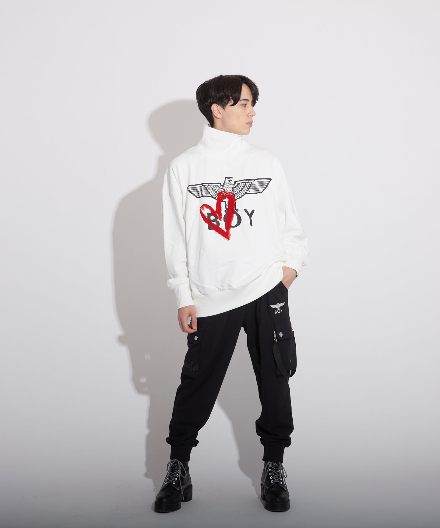HIGH NECKED SWEAT WHITE【B223N0360031】