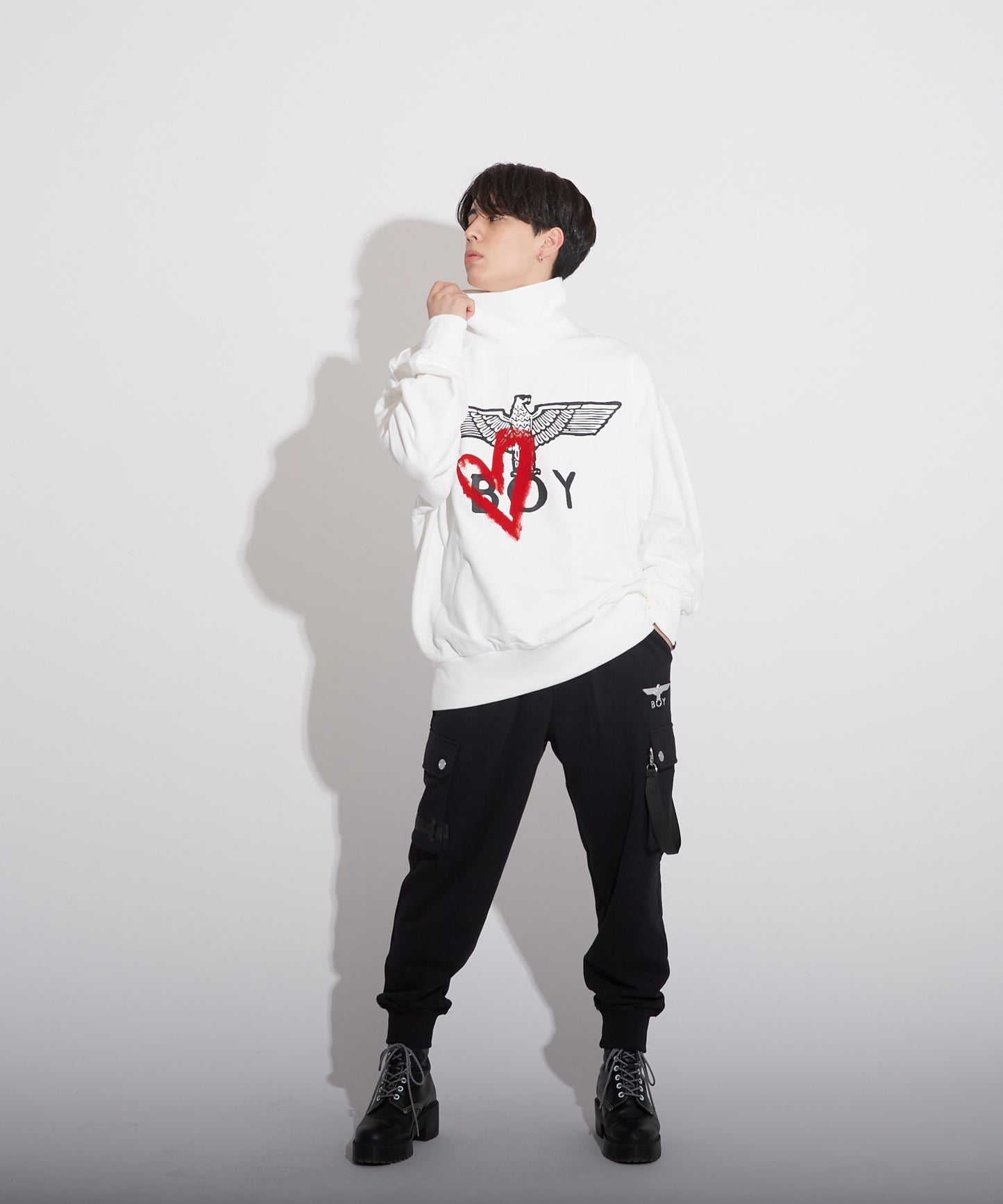 HIGH NECKED SWEAT WHITE【B223N0360031】