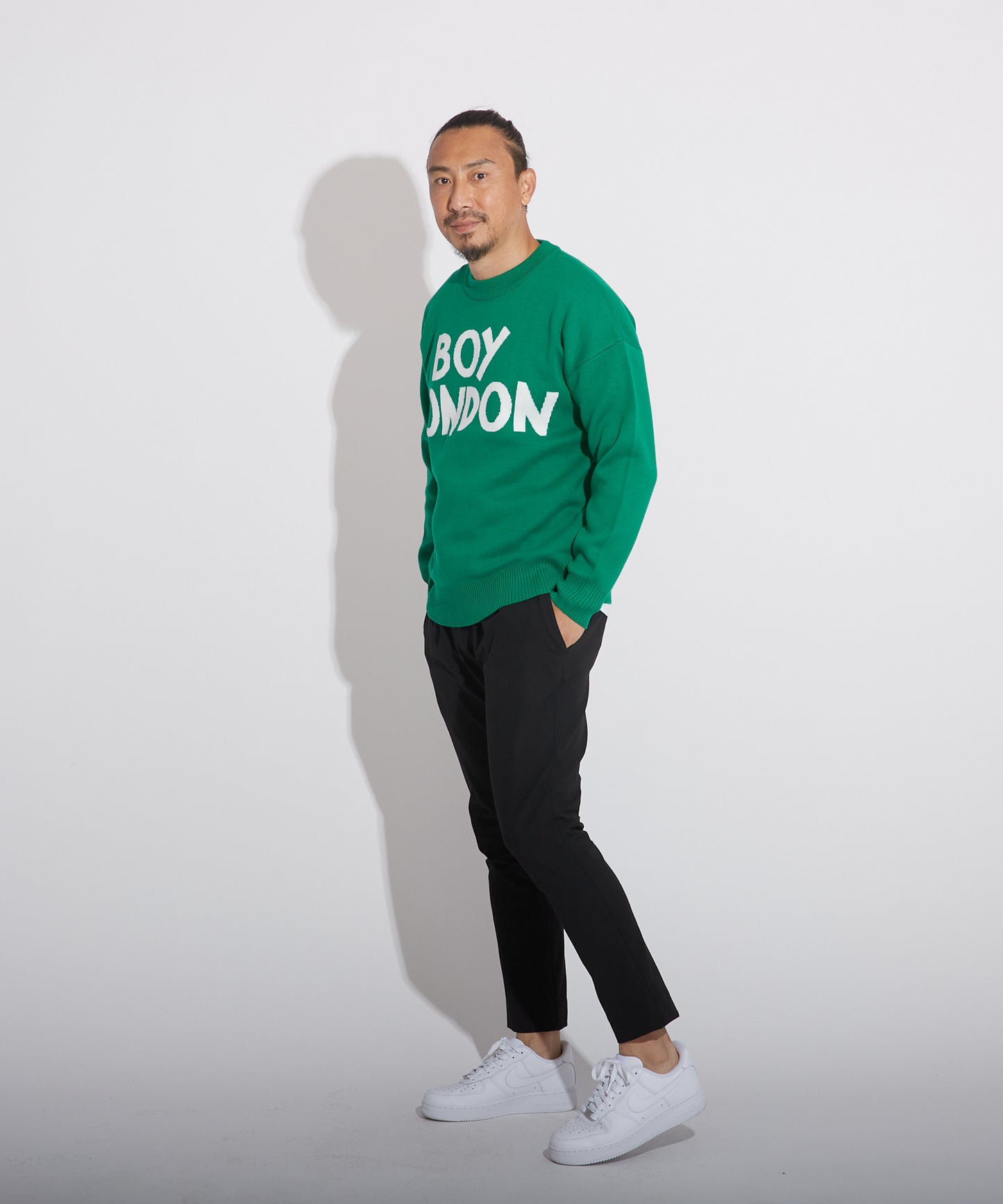 LOGO KNIT PULLOVER GREEN【B223N6000805】
