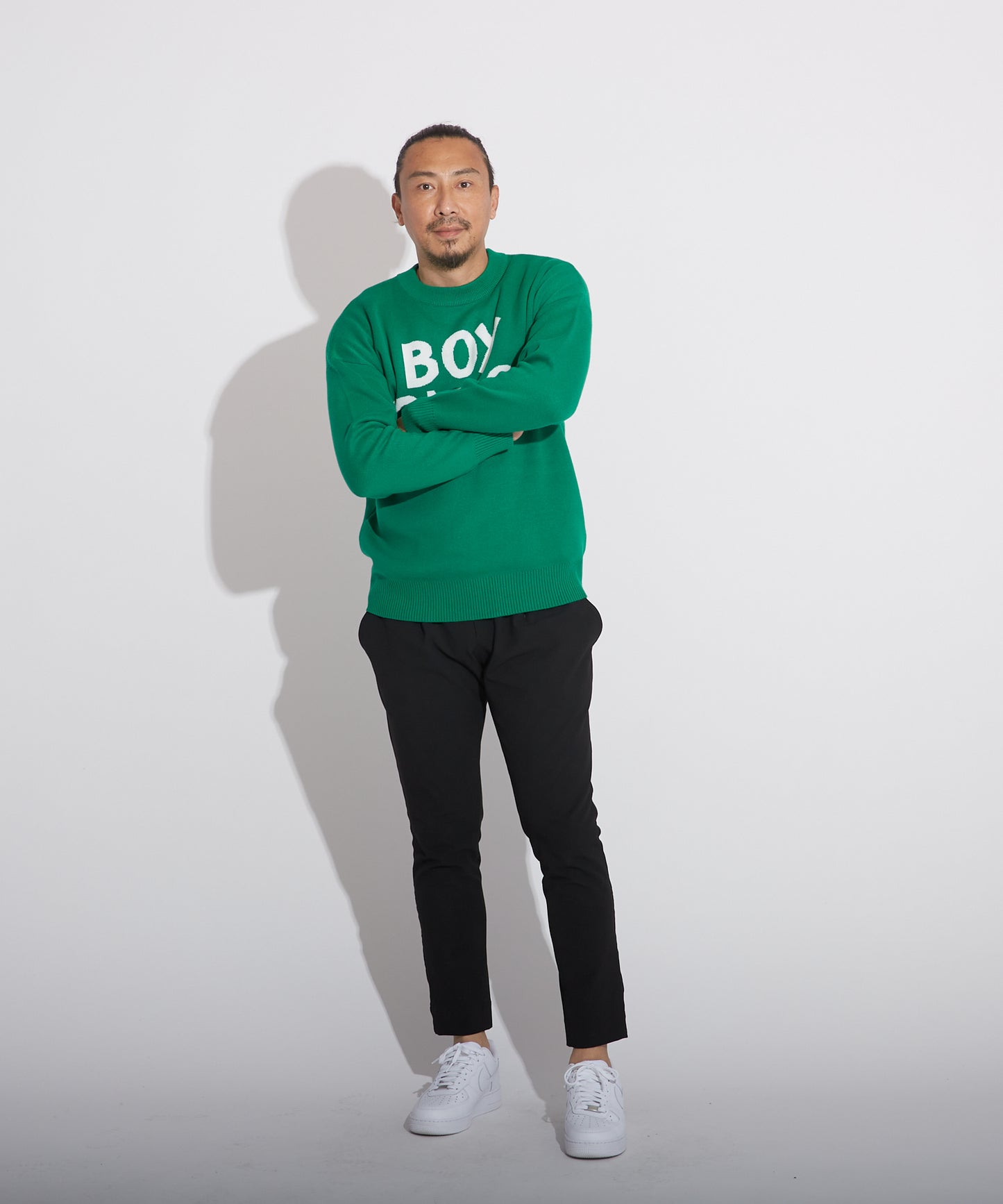 LOGO KNIT PULLOVER GREEN【B223N6000805】