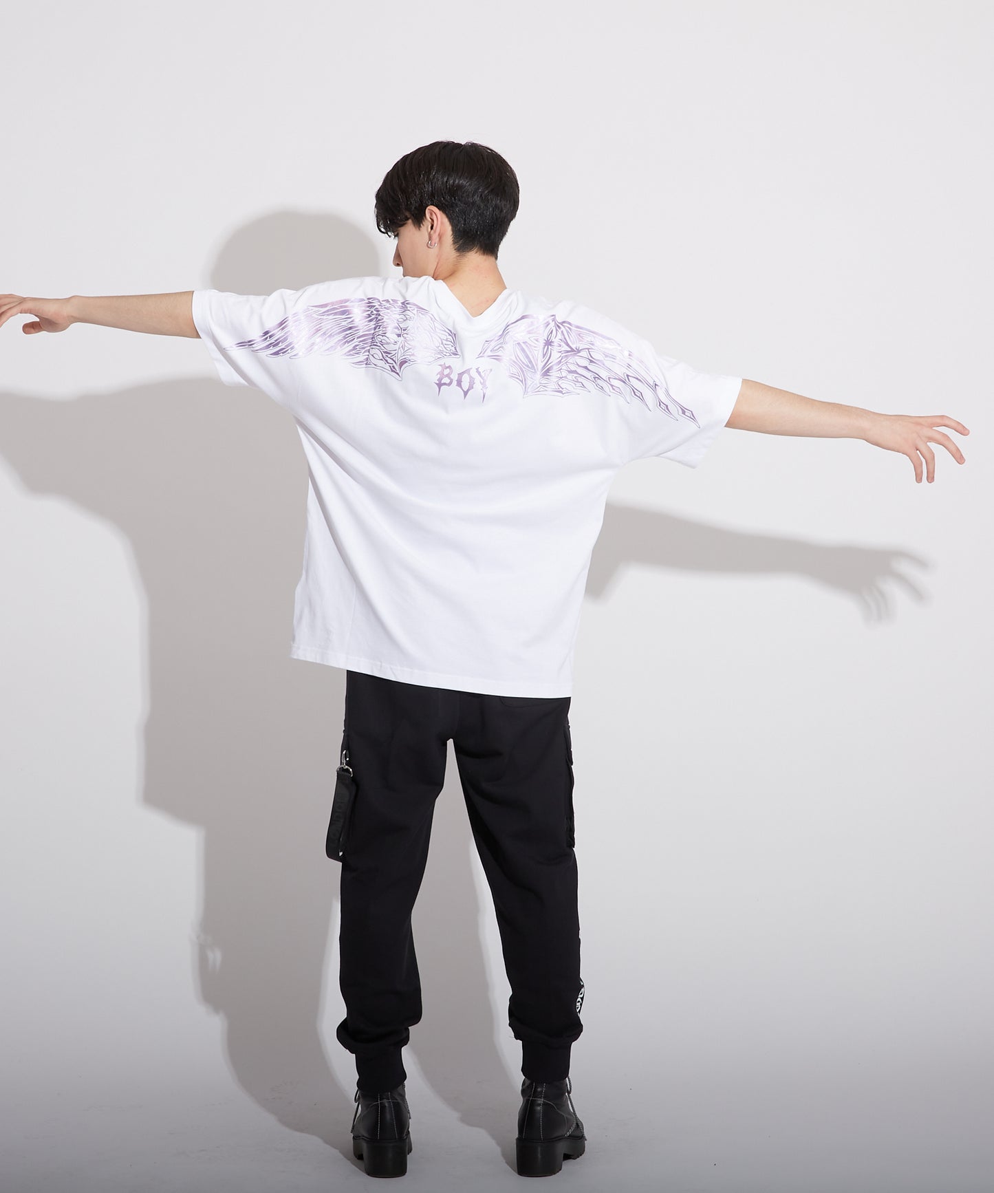GLITTER EAGLE WIDE TEE WHITE【B223N0101101】