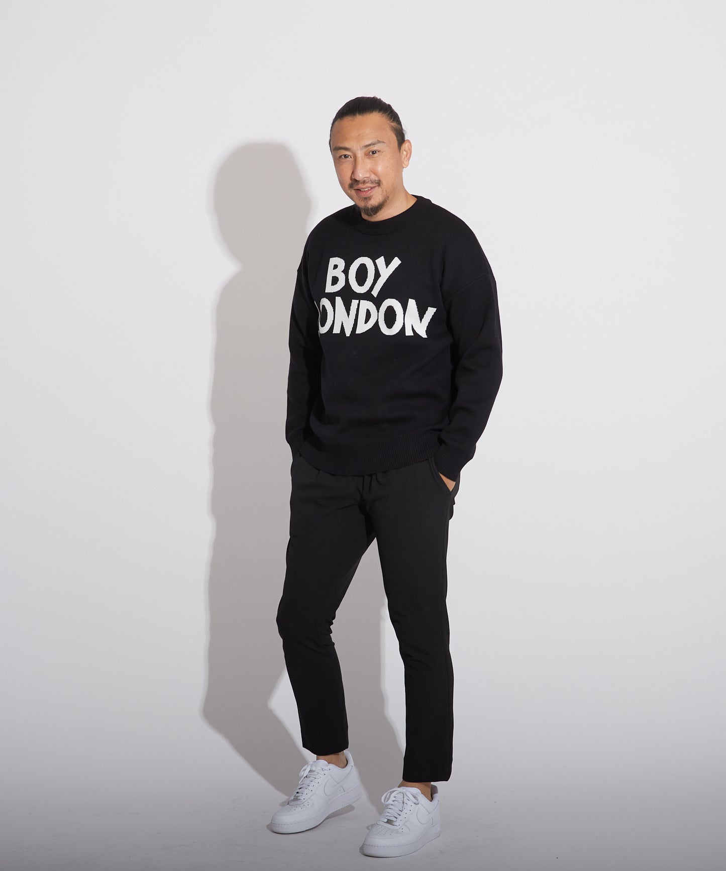 LOGO KNIT PULLOVER BLACK【B223N6000802】