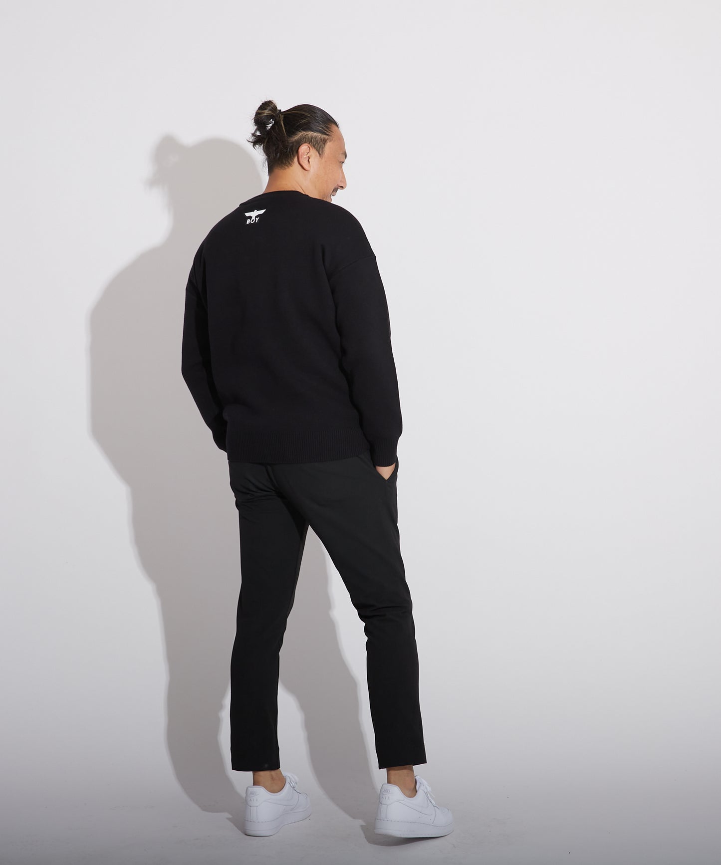 LOGO KNIT PULLOVER BLACK【B223N6000802】