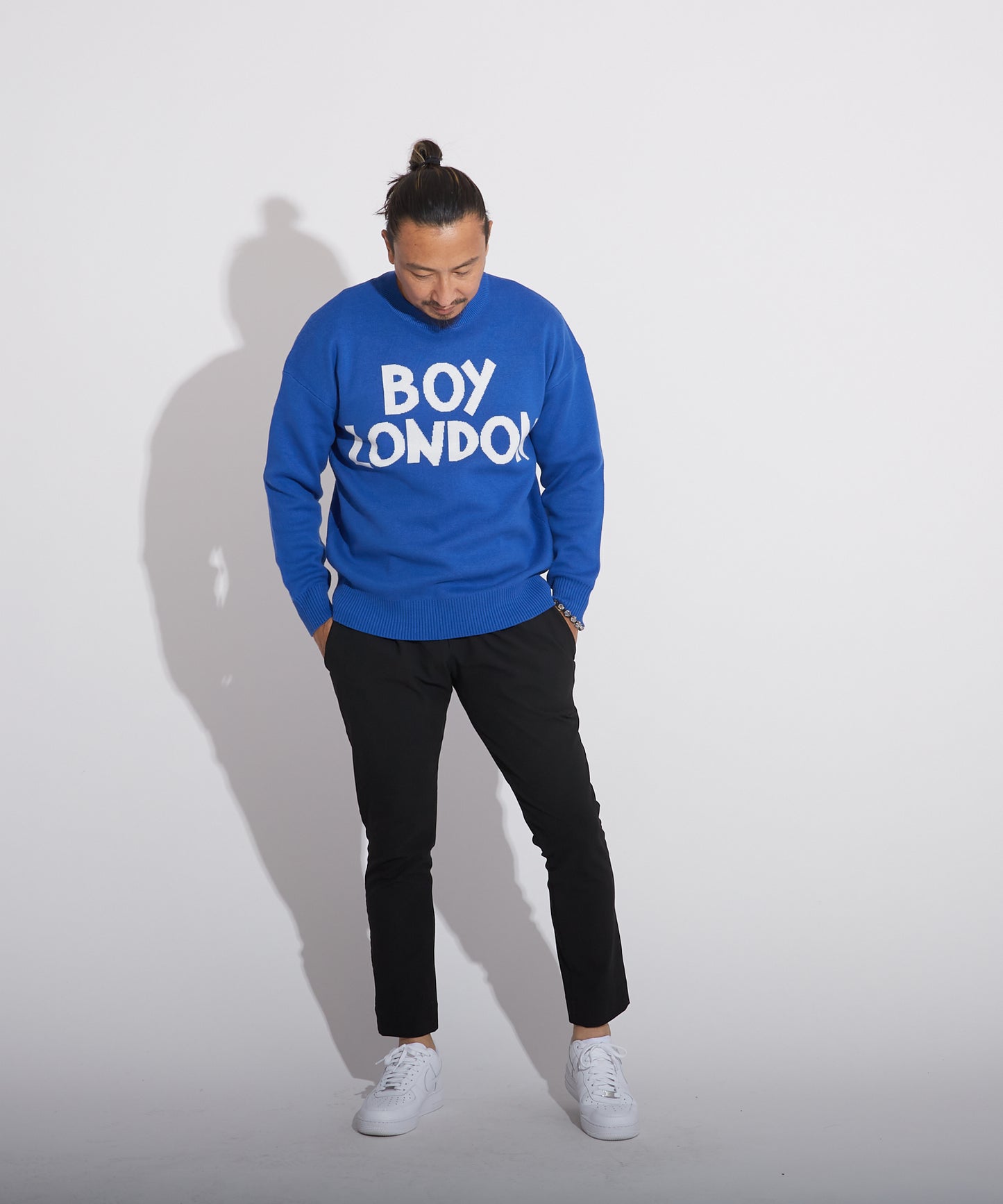 LOGO KNIT PULLOVER BLUE【B223N6000806】