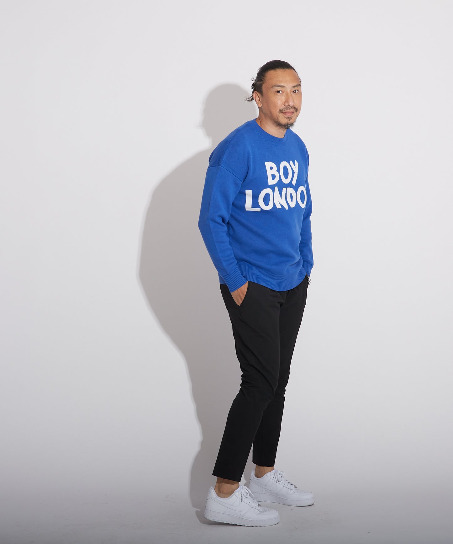 LOGO KNIT PULLOVER BLUE【B223N6000806】