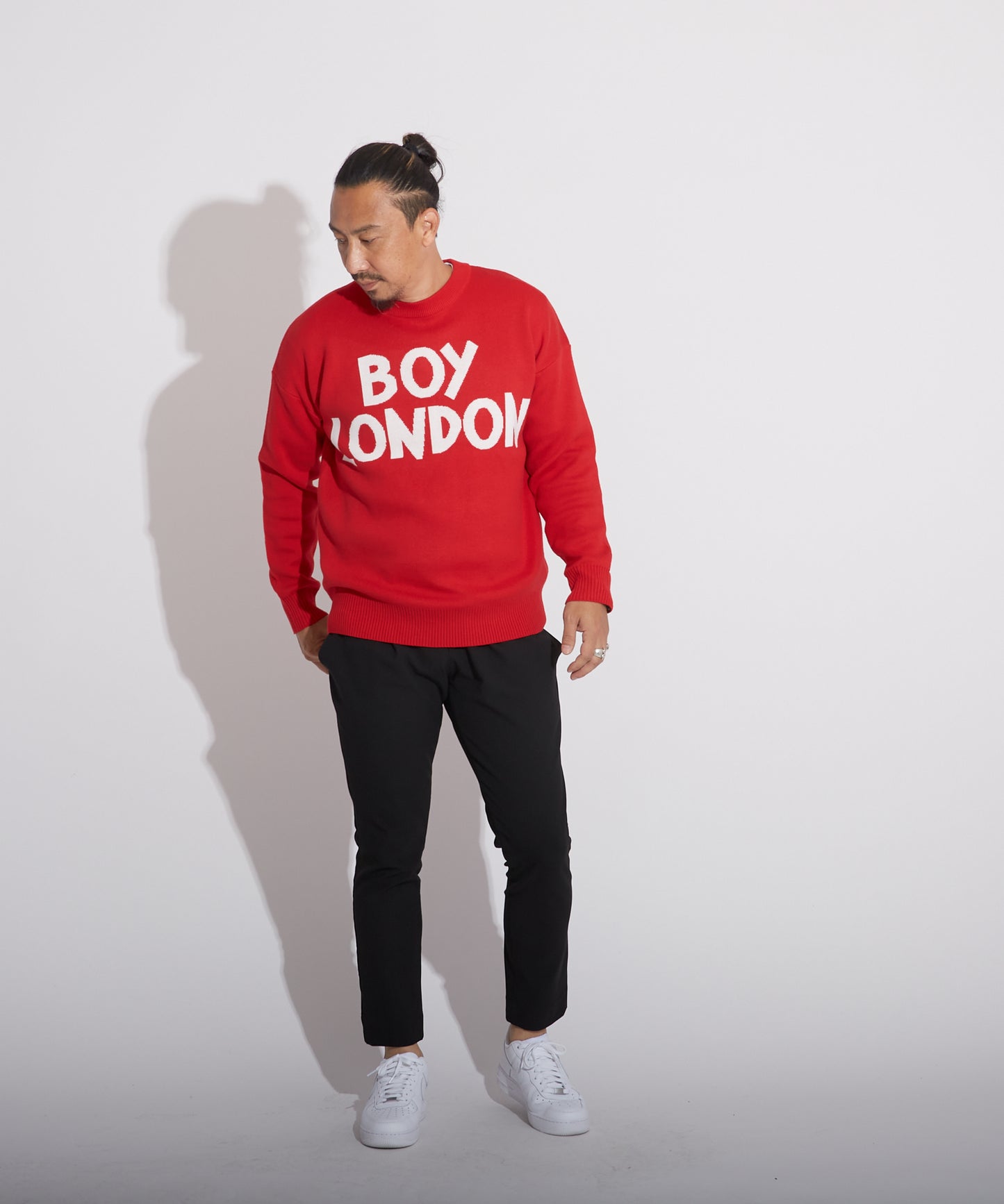 LOGO KNIT PULLOVER RED【B223N6000804】