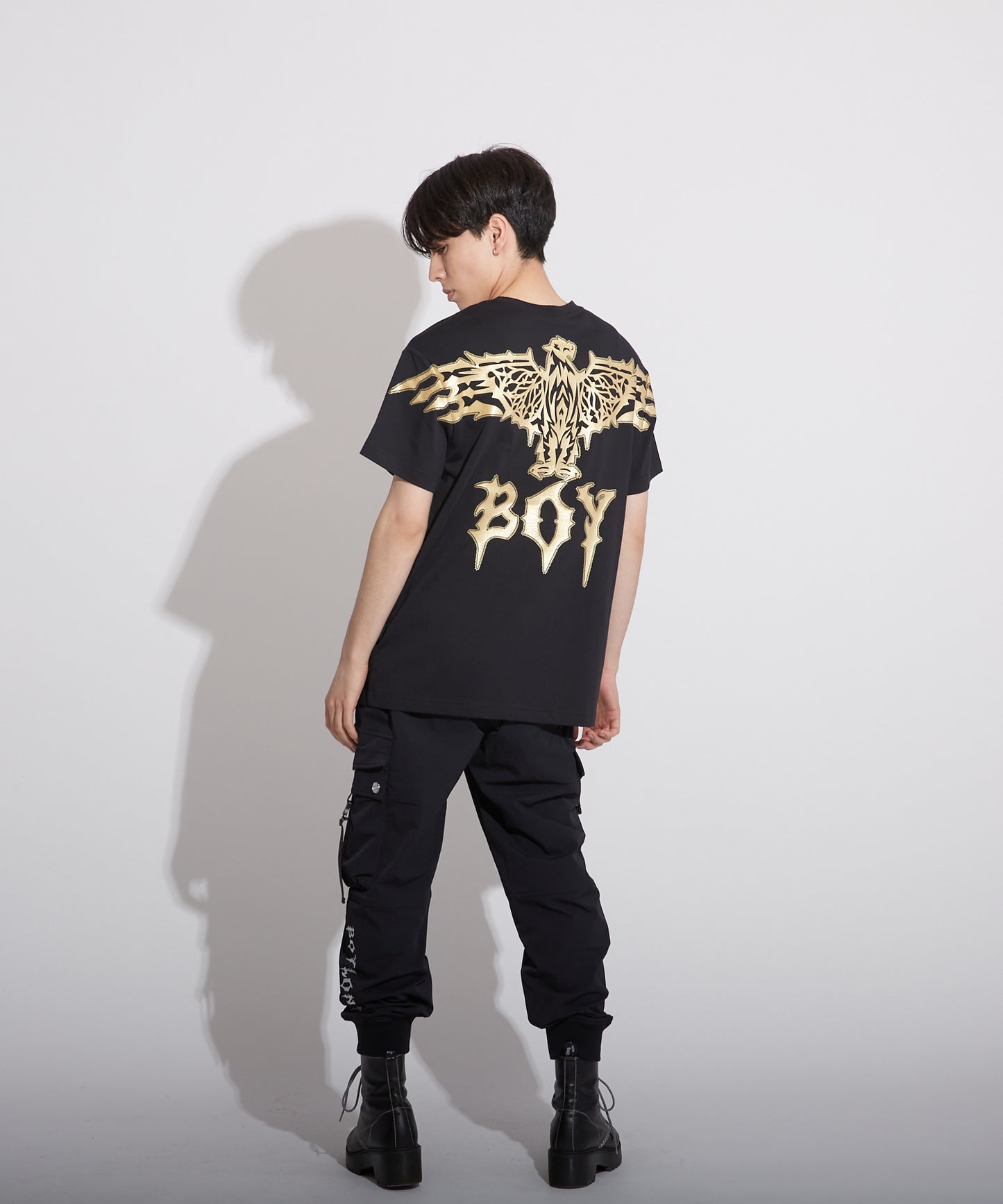 SLASH EAGLE TEE BLACK【B223N0100102】