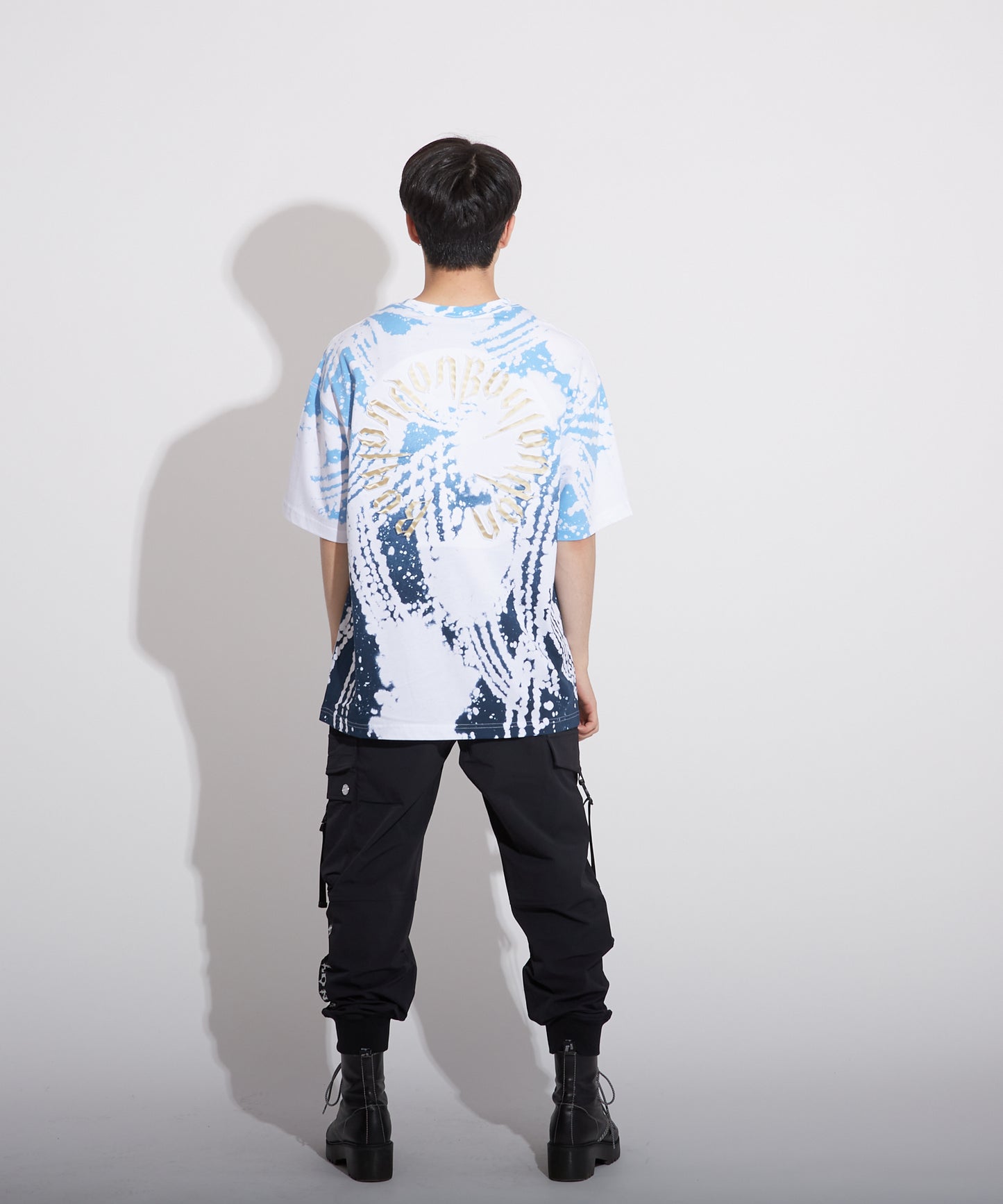 TIE DYE 3D PRINT TEE WHITE【B223N0101801】
