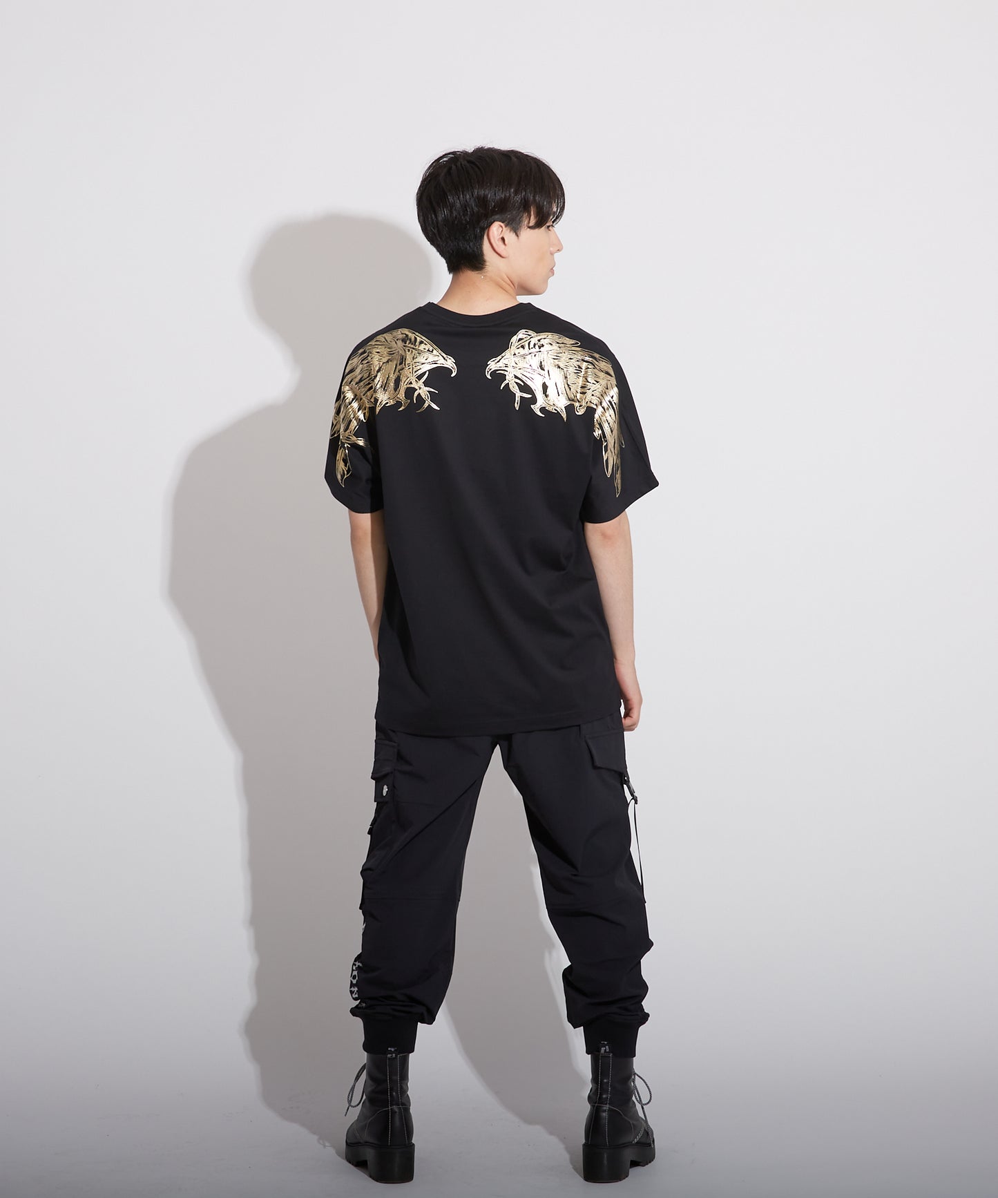 TRIBAL EAGLE TEE BLACK【B223N0100702】