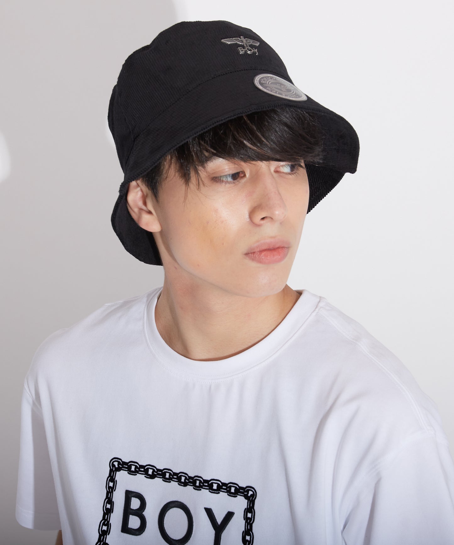 CORDUROY 2WAY BUCKET HAT BLACK【B223N9001102】