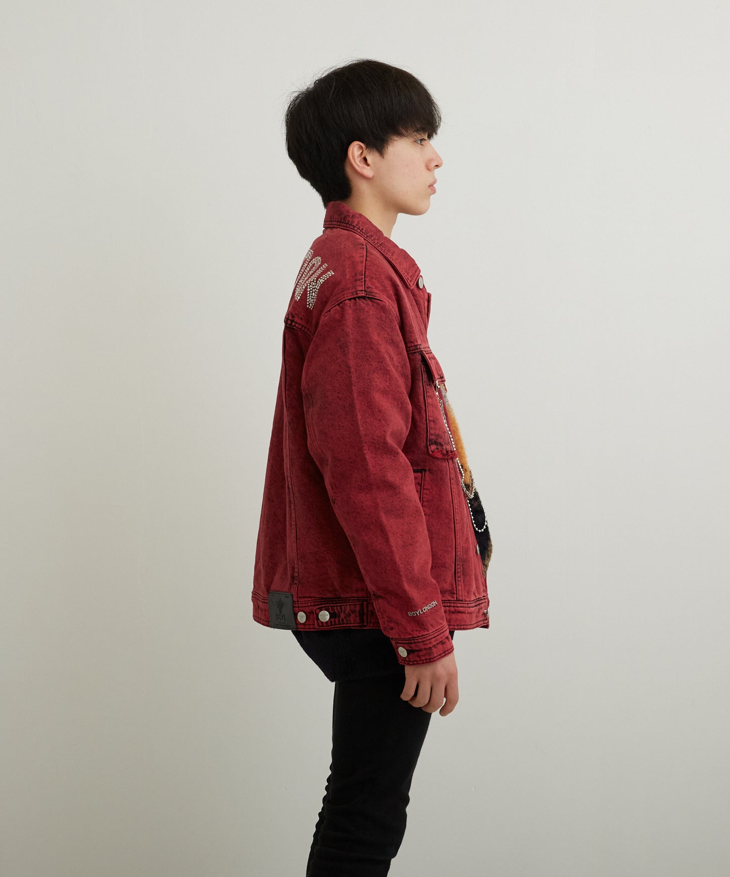 PIGMENT DYE DENIM JACKET RED【B224N5000304】