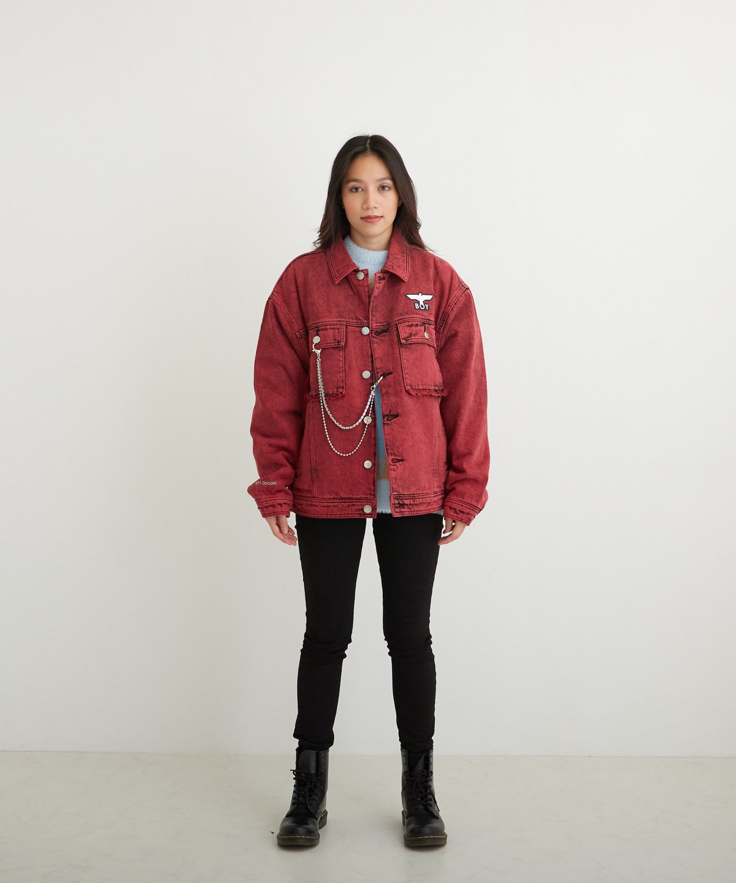 PIGMENT DYE DENIM JACKET RED【B224N5000304】