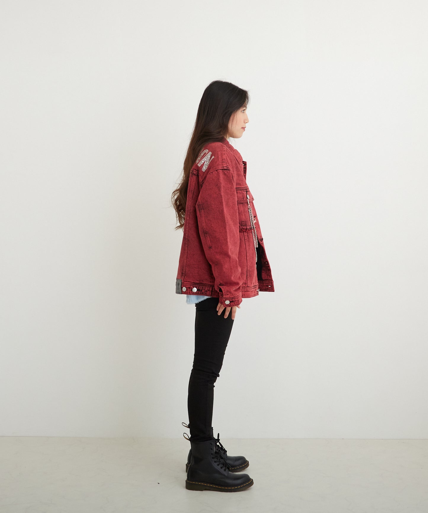 PIGMENT DYE DENIM JACKET RED【B224N5000304】