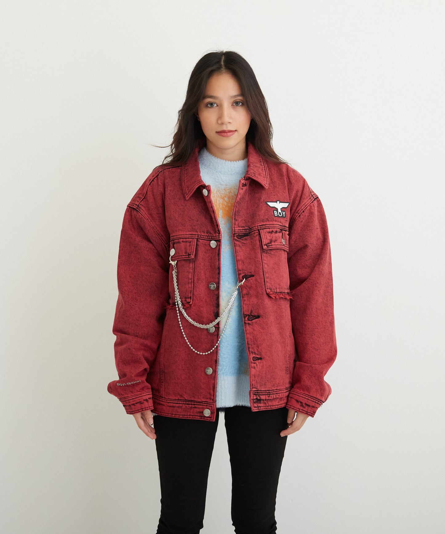 PIGMENT DYE DENIM JACKET RED【B224N5000304】