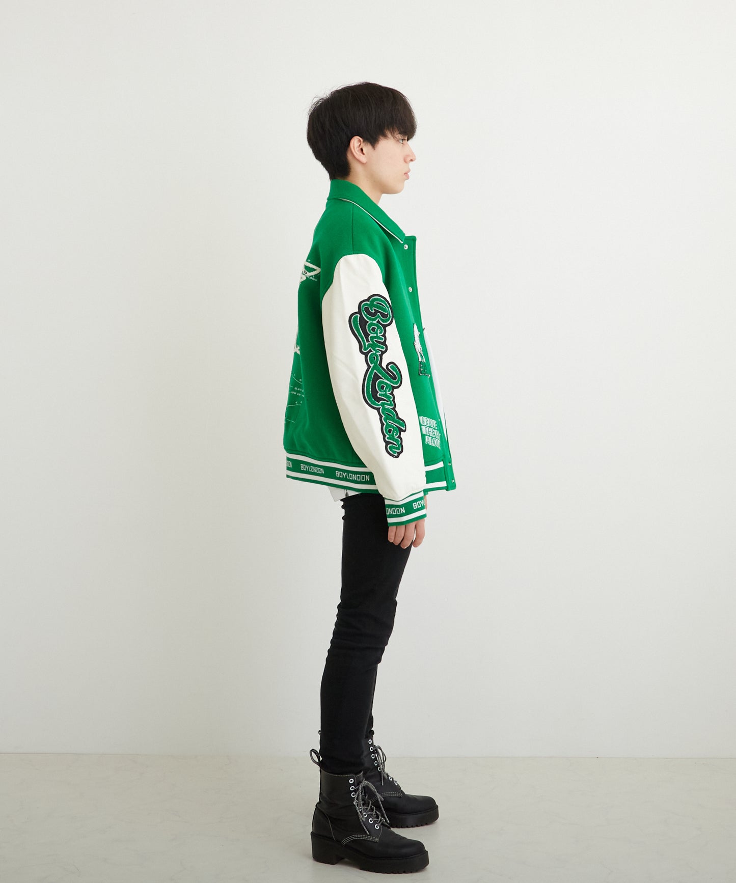OVERSIZE STADIUM JACKET GREEN【B223N2900205】