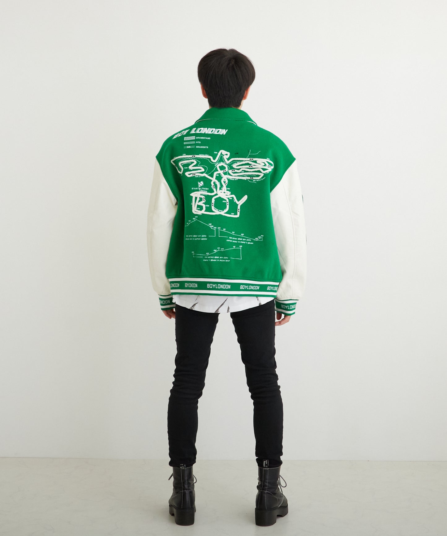 OVERSIZE STADIUM JACKET GREEN【B223N2900205】