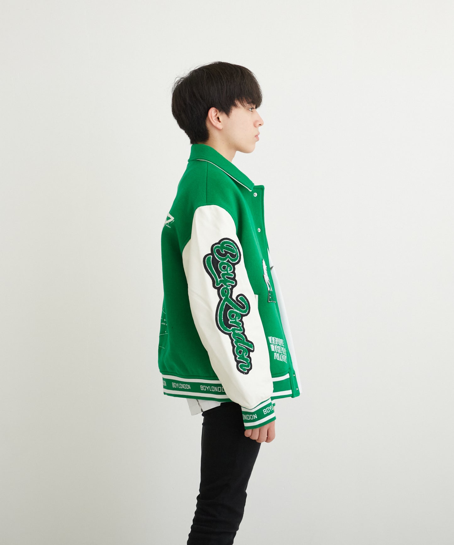 OVERSIZE STADIUM JACKET GREEN【B223N2900205】