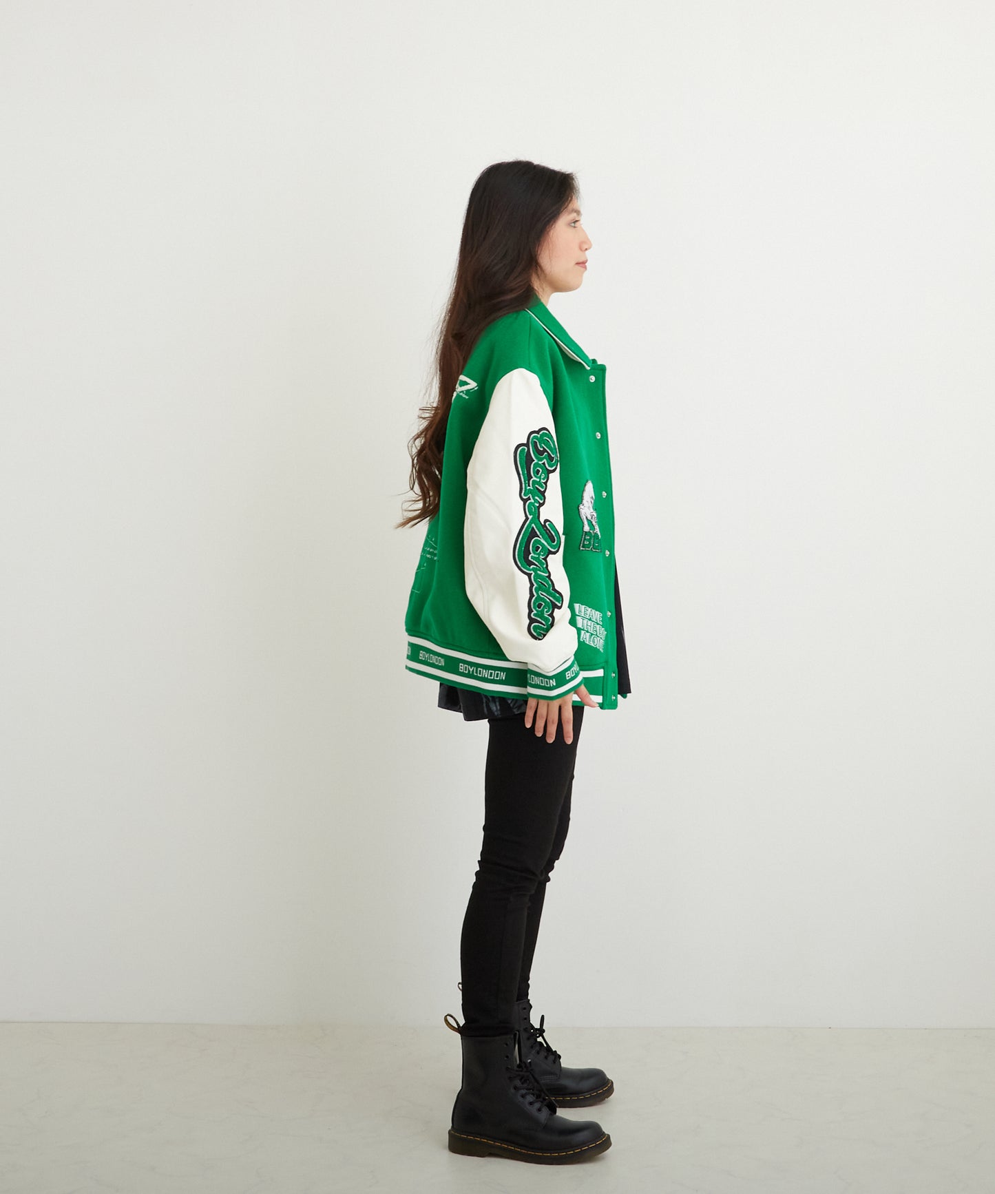 OVERSIZE STADIUM JACKET GREEN【B223N2900205】
