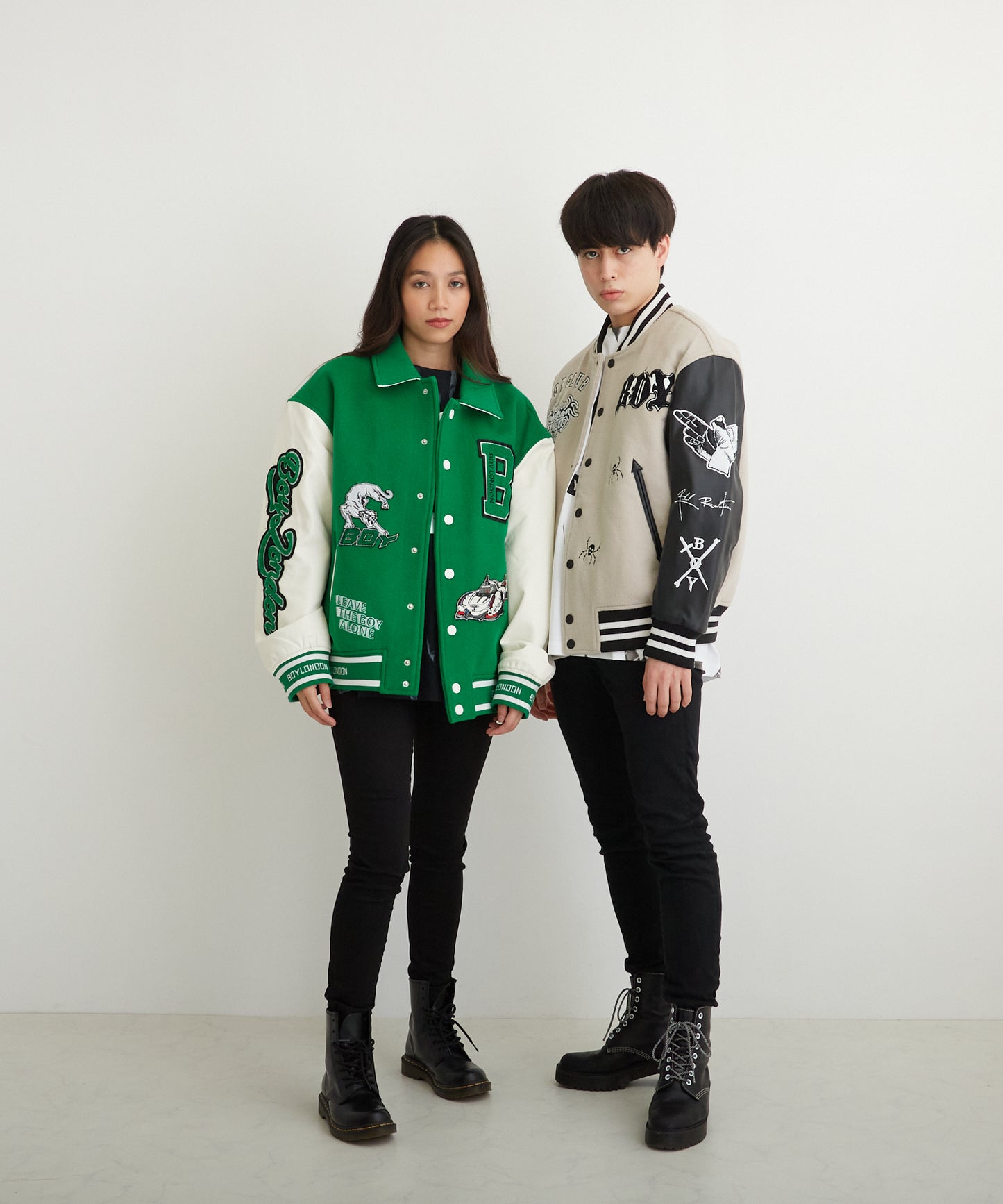 OVERSIZE STADIUM JACKET GREEN【B223N2900205】