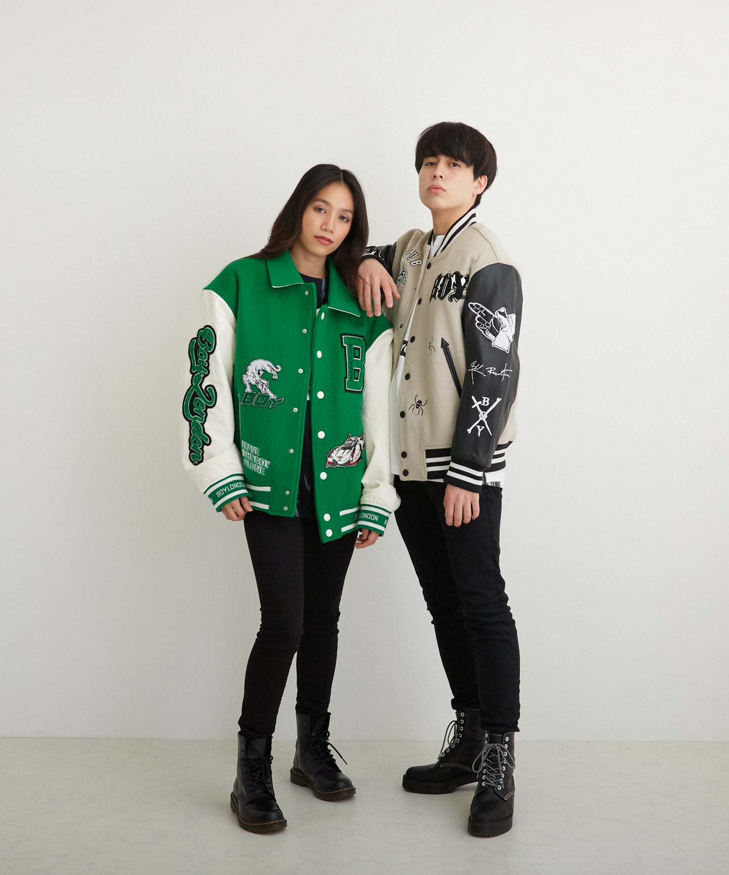 OVERSIZE STADIUM JACKET GREEN【B223N2900205】