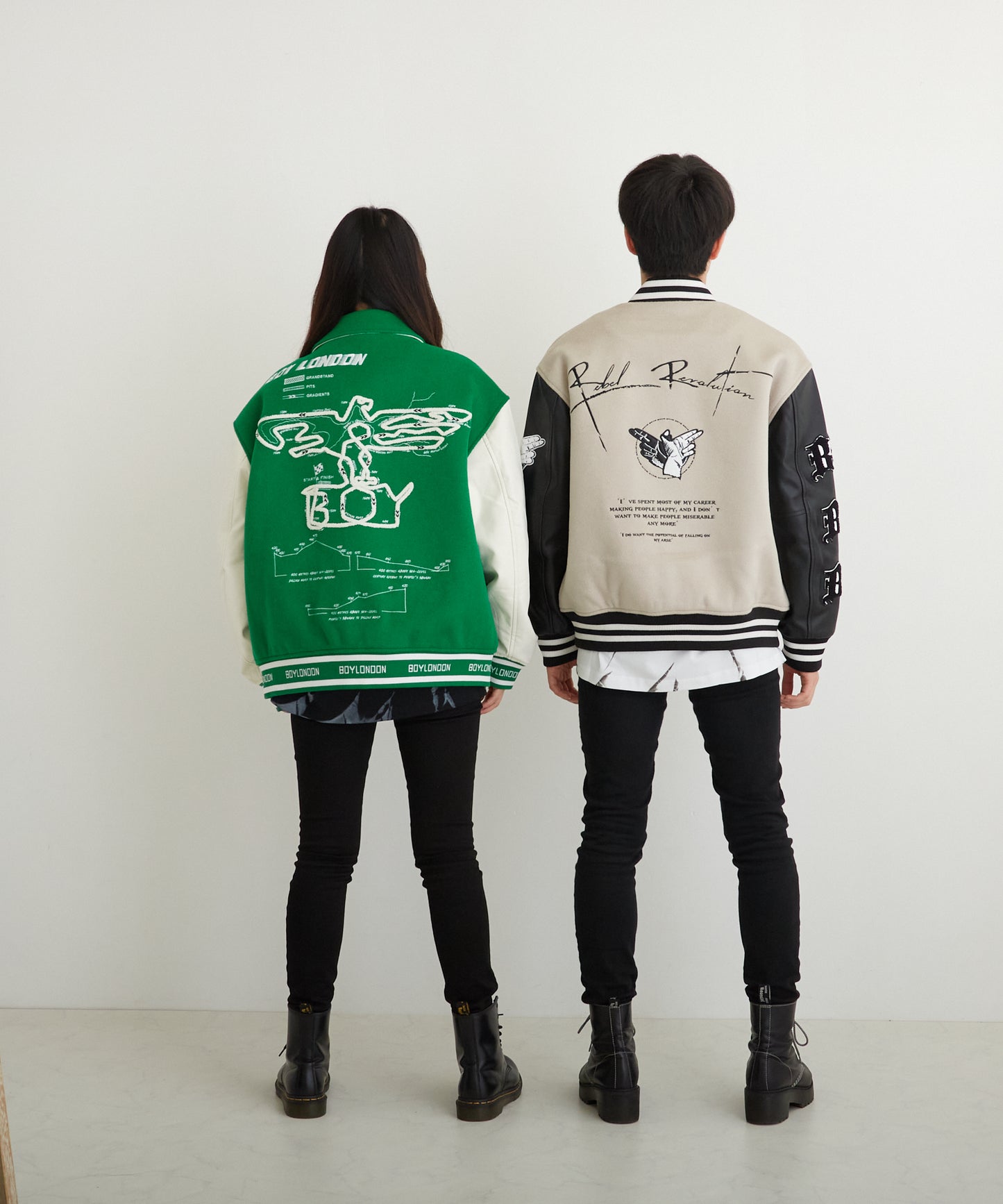 OVERSIZE STADIUM JACKET GREEN【B223N2900205】