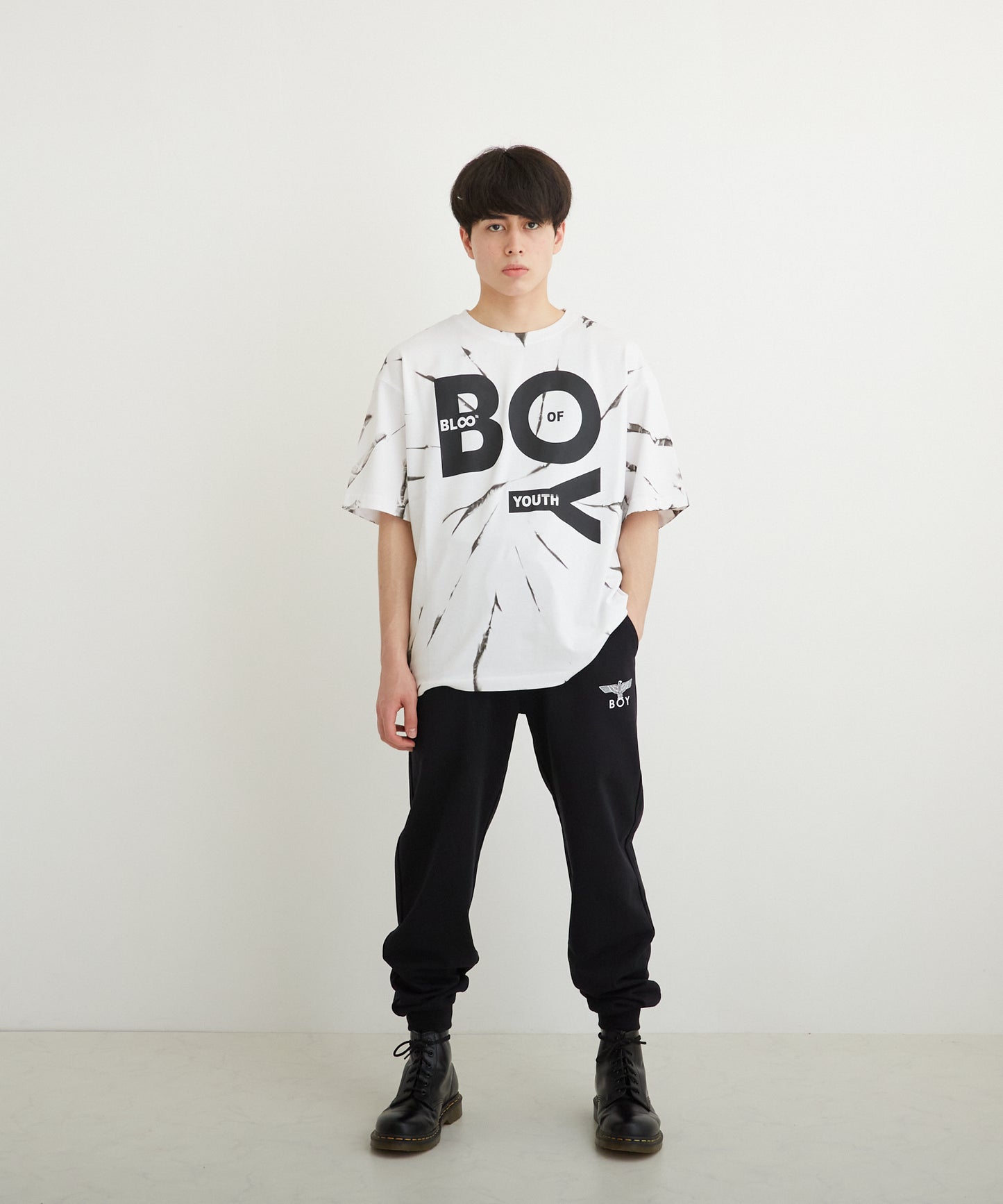 TIE-DYE BOY TEE WHITE【B223M0170101】