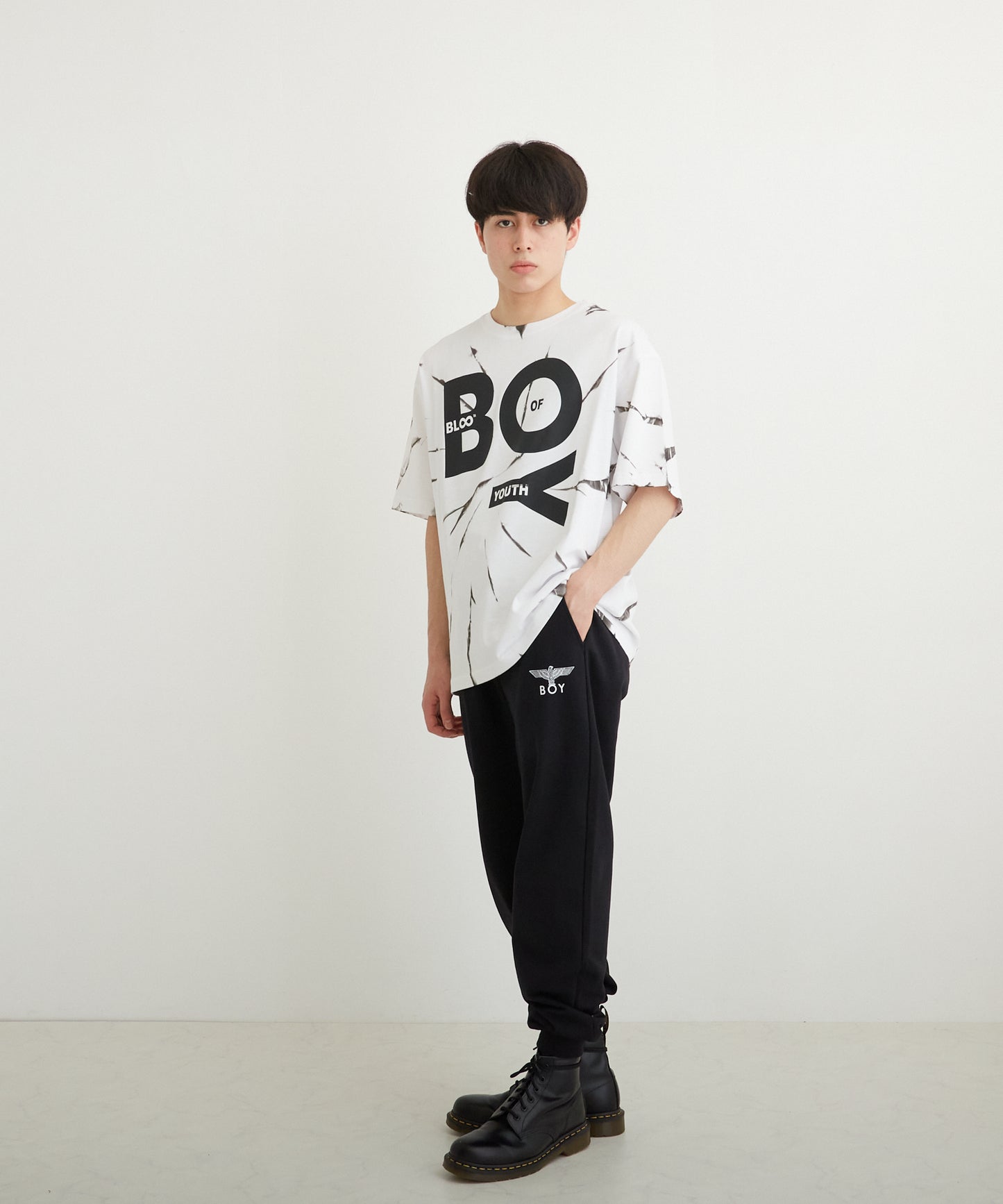TIE-DYE BOY TEE WHITE【B223M0170101】