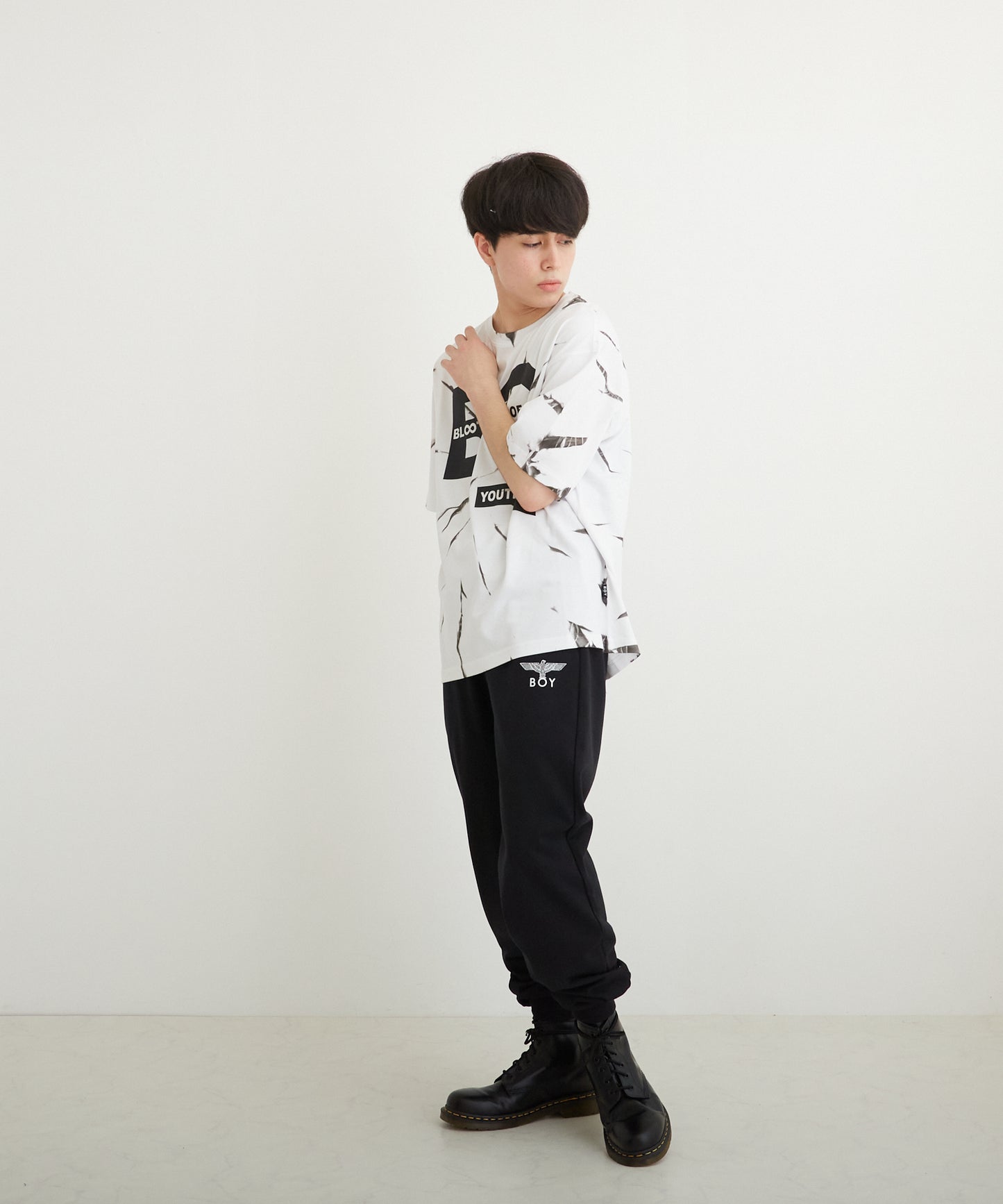 TIE-DYE BOY TEE WHITE【B223M0170101】