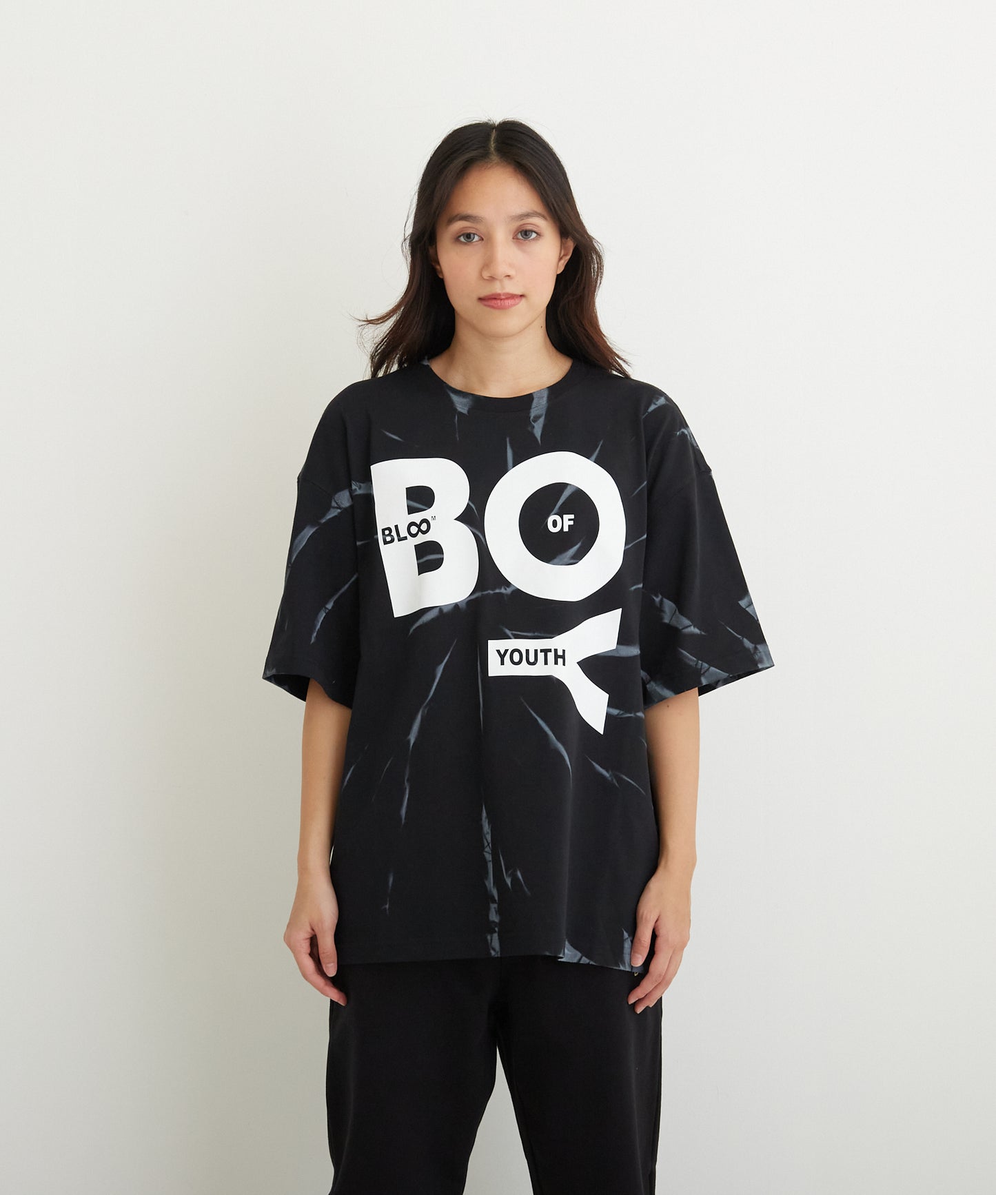 TIE-DYE BOY TEE BLACK【B223M0170102】