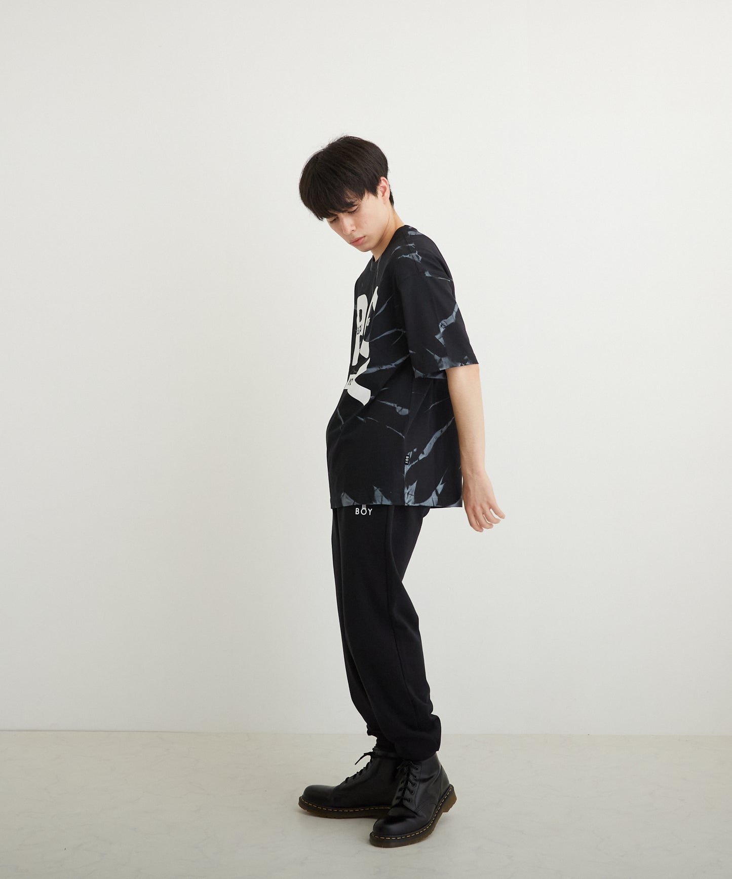 TIE-DYE BOY TEE BLACK【B223M0170102】