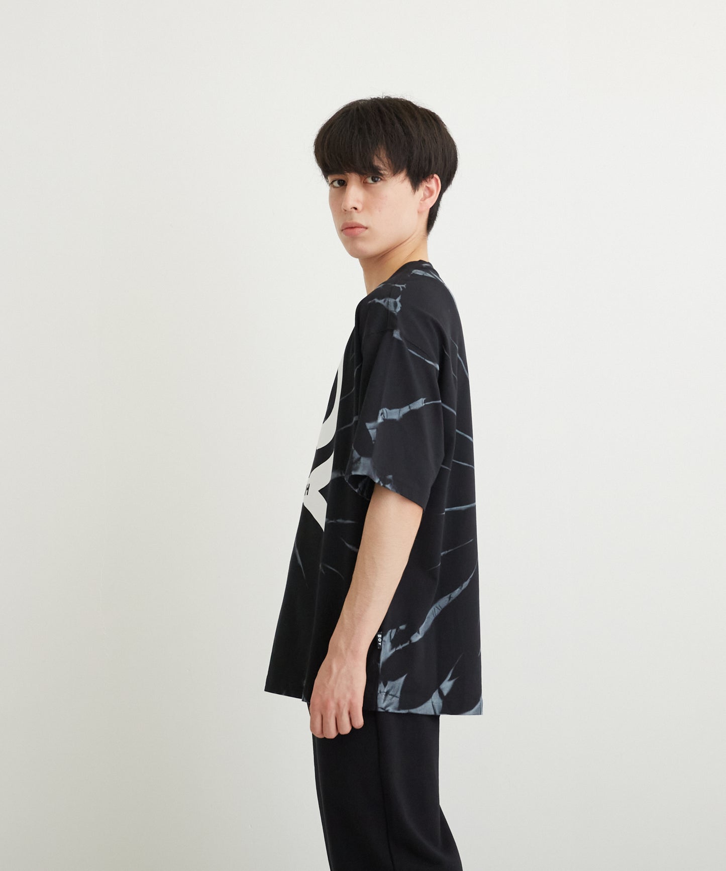 TIE-DYE BOY TEE BLACK【B223M0170102】