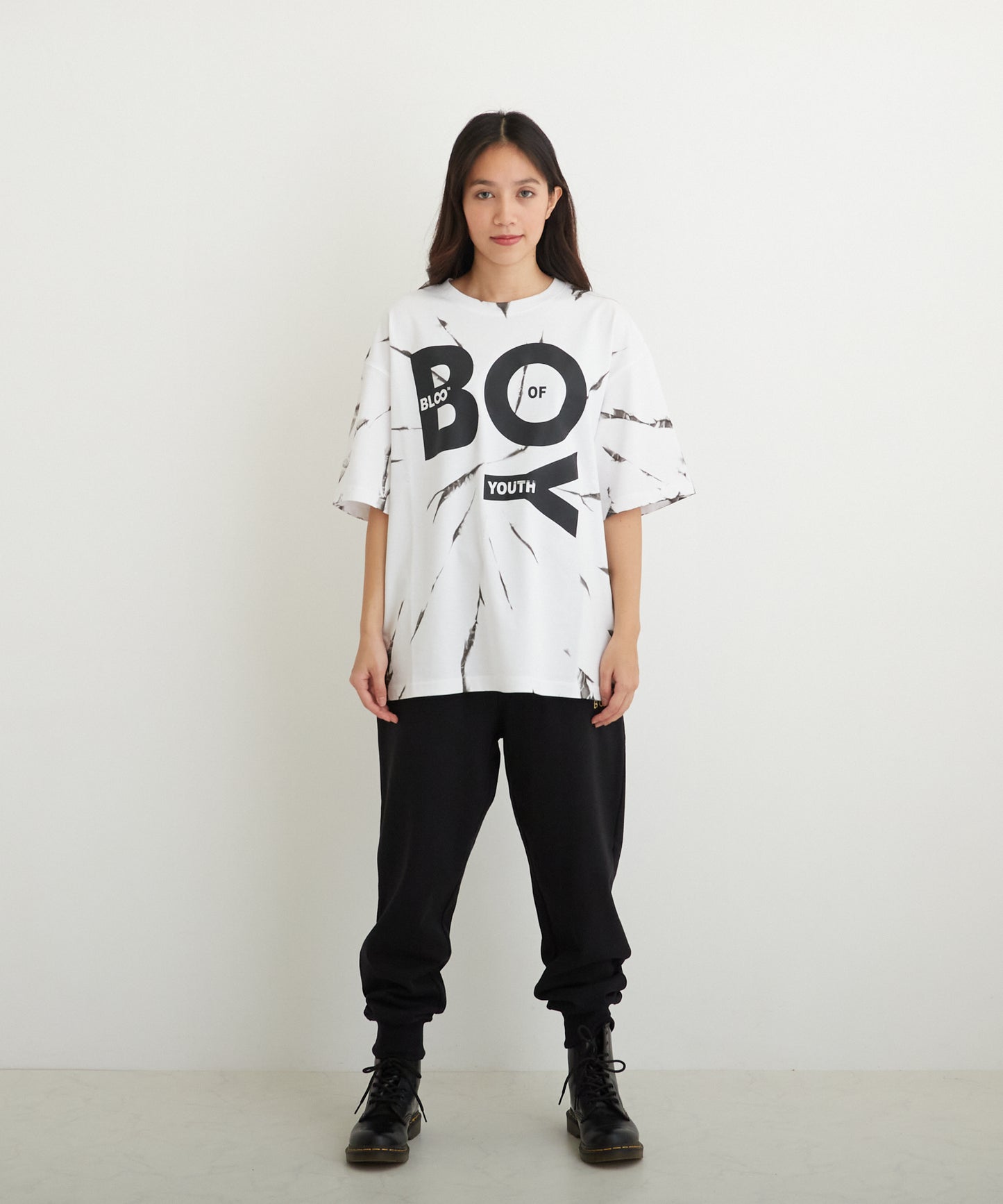 TIE-DYE BOY TEE WHITE【B223M0170101】