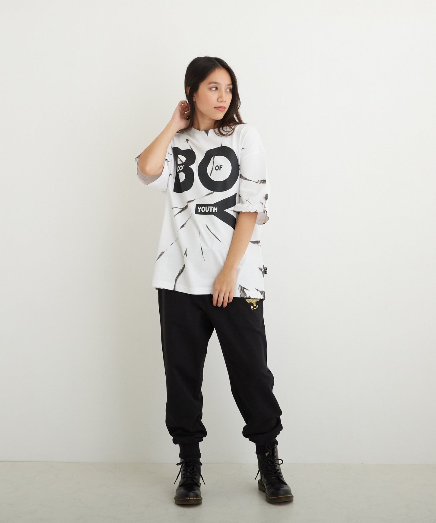 TIE-DYE BOY TEE WHITE【B223M0170101】
