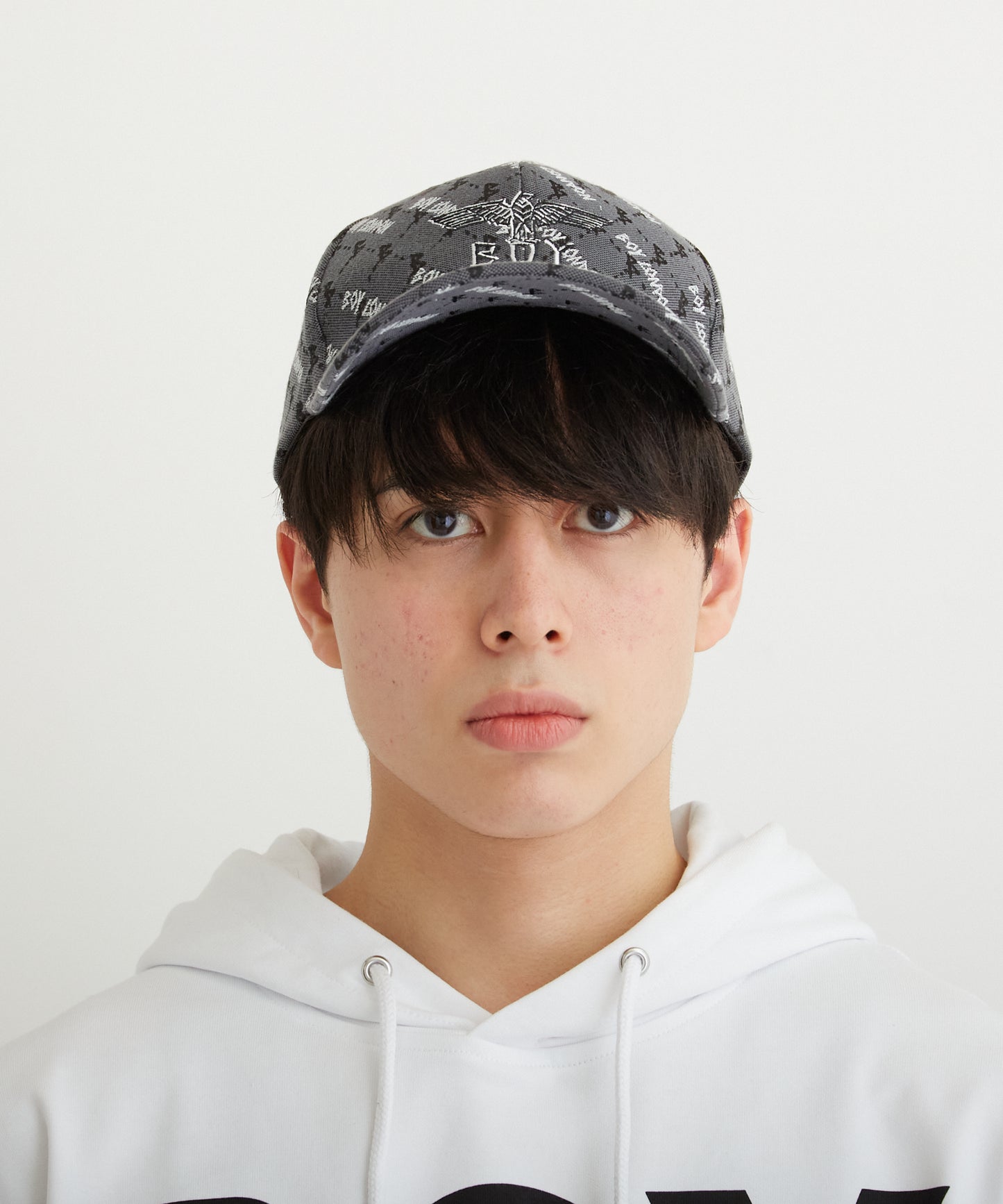 EAGLE JACQUARD CAP BLACK【B224N9000902】