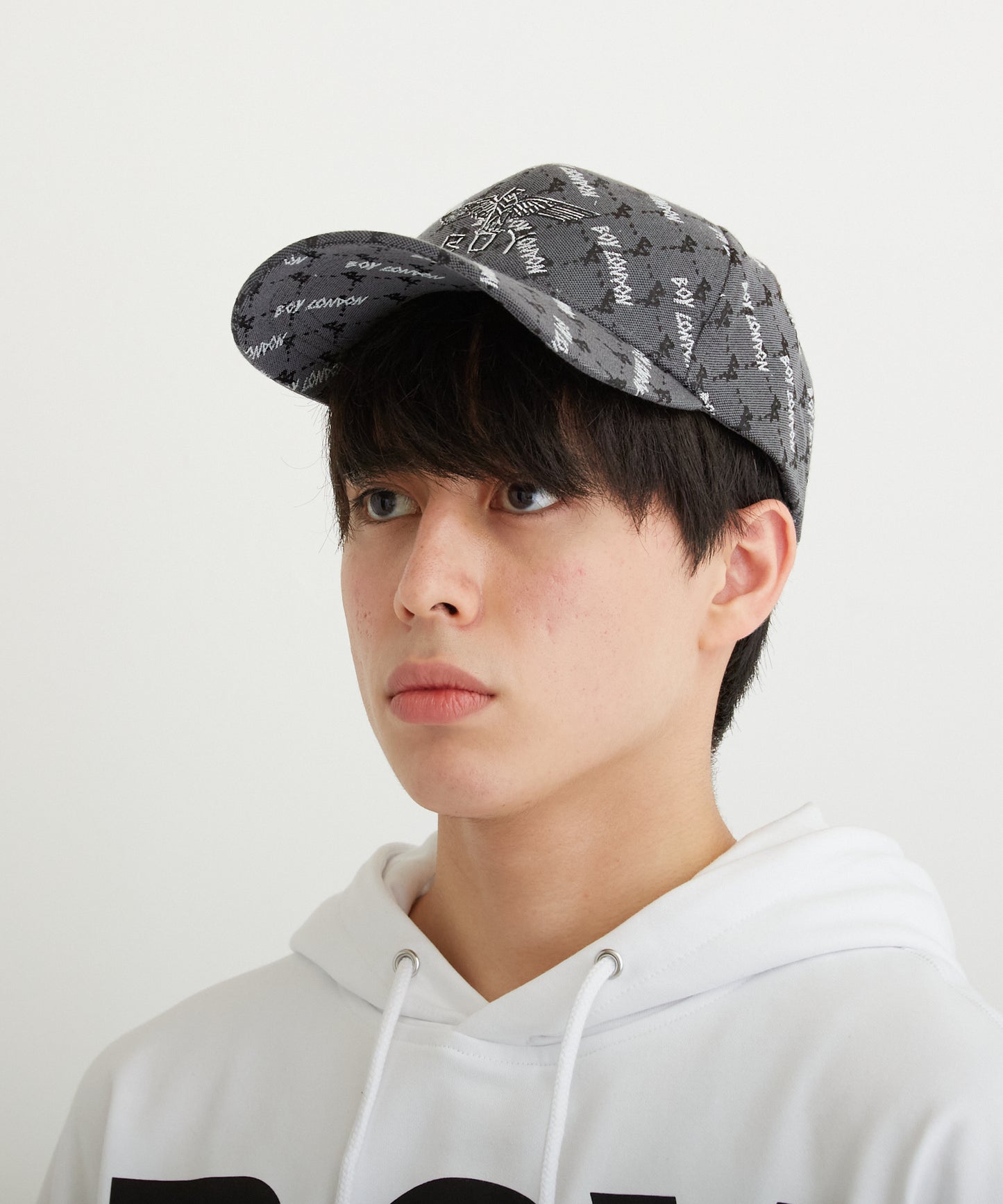 EAGLE JACQUARD CAP BLACK【B224N9000902】