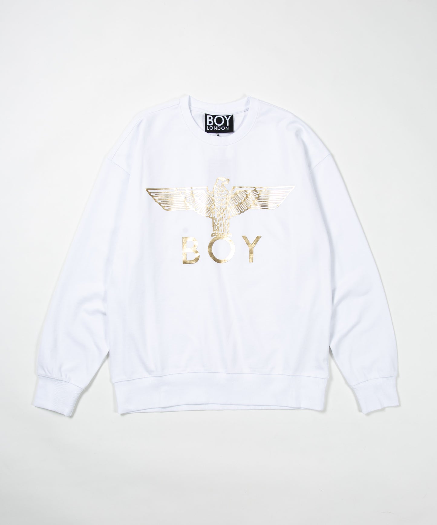 CLASSIC EAGLE BOY CREWNECK SWEAT WHITE/GOLD【AFJ-2000-SWW02】