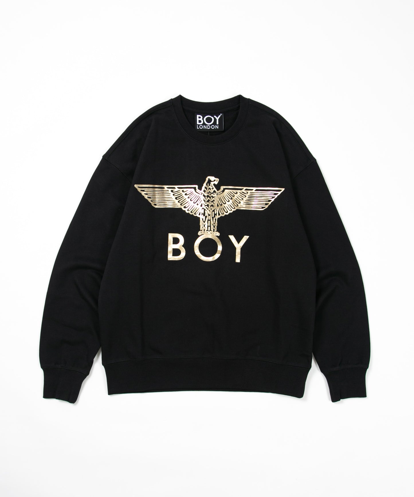 CLASSIC EAGLE BOY CREWNECK SWEAT BLACK/GOLD【AFJ-2000-SWB02】