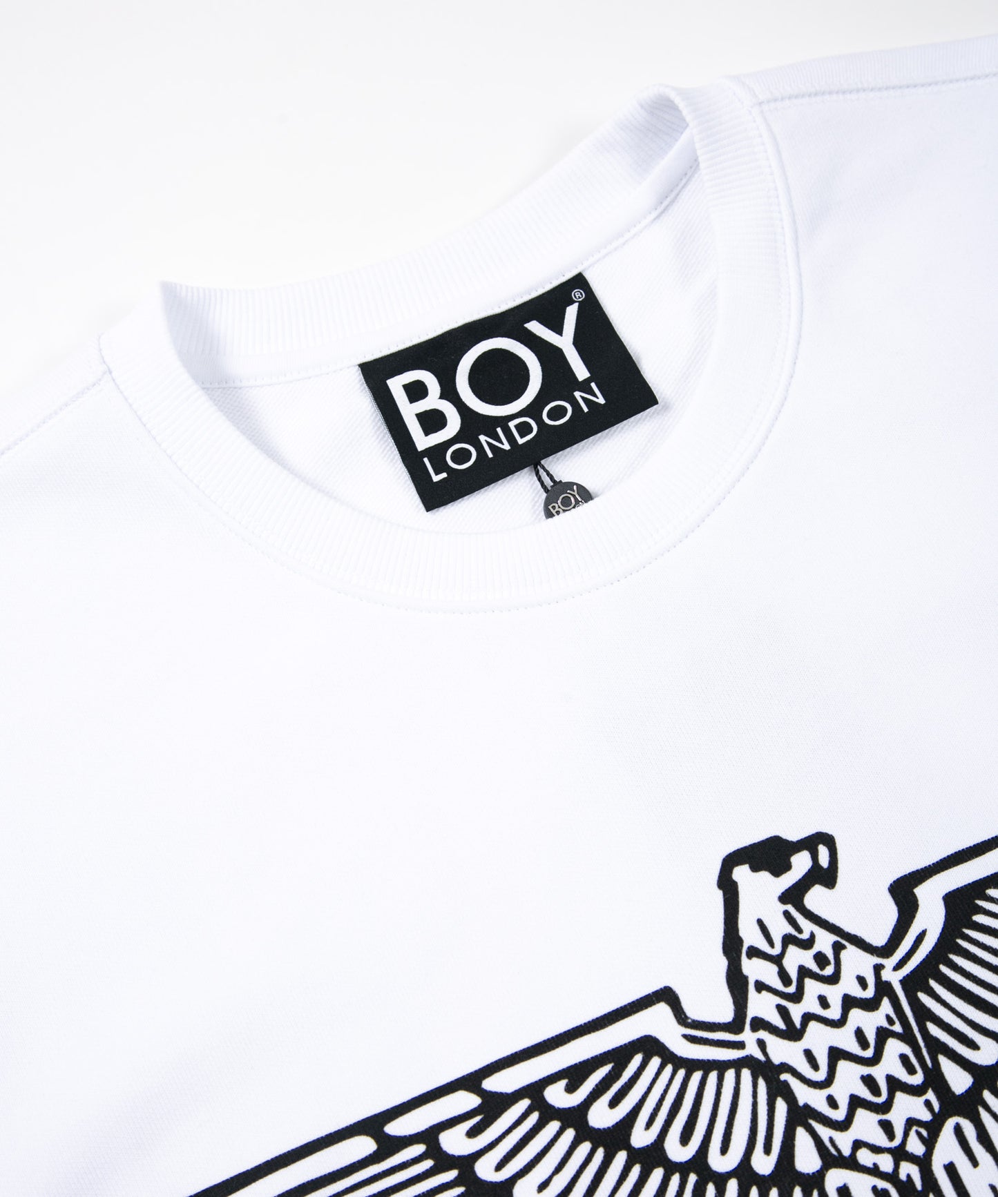 CLASSIC EAGLE BOY CREWNECK SWEAT WHITE/BLACK【AFJ-2000-SWW01】