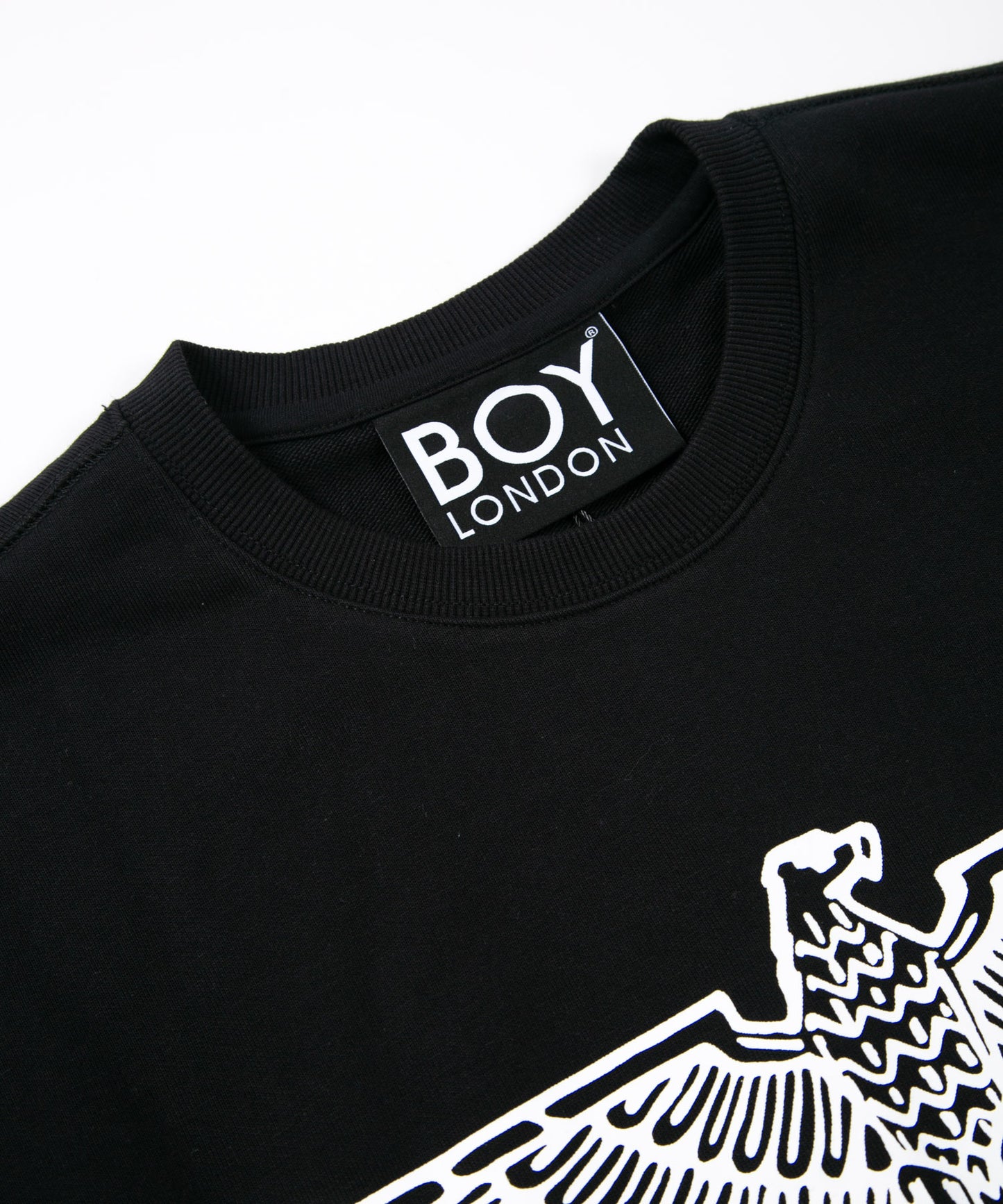 CLASSIC EAGLE BOY CREWNECK SWEAT BLACK/WHITE【AFJ-2000-SWB01 】