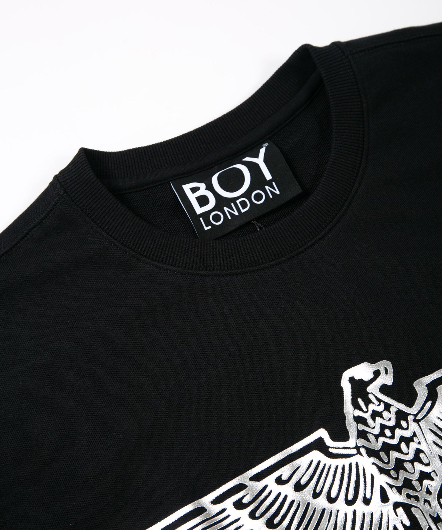 CLASSIC EAGLE BOY CREWNECK SWEAT BLACK/SILVAR【AFJ-2000-SWB03】