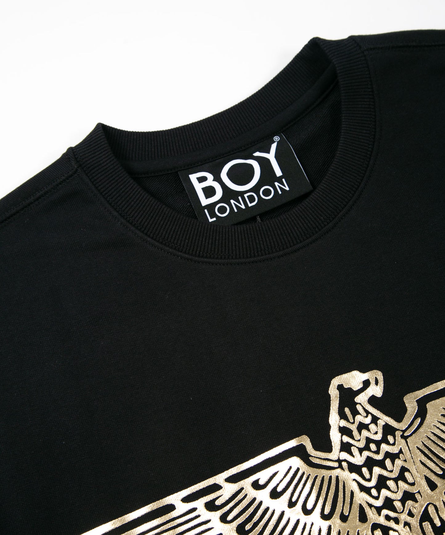 CLASSIC EAGLE BOY CREWNECK SWEAT BLACK/GOLD【AFJ-2000-SWB02】