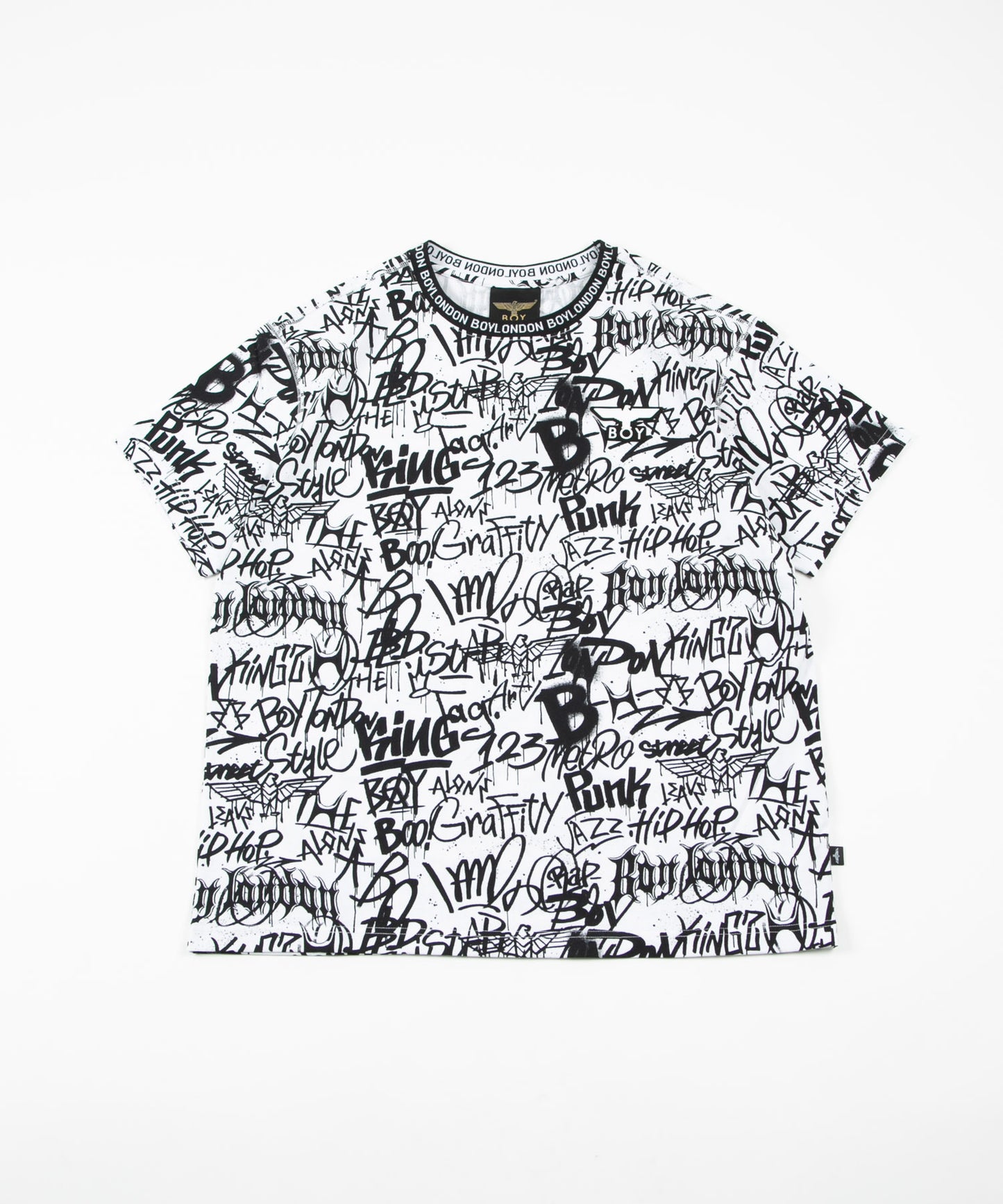 GRAFITTI PATTERN TEE WHITE【B231N0102001】