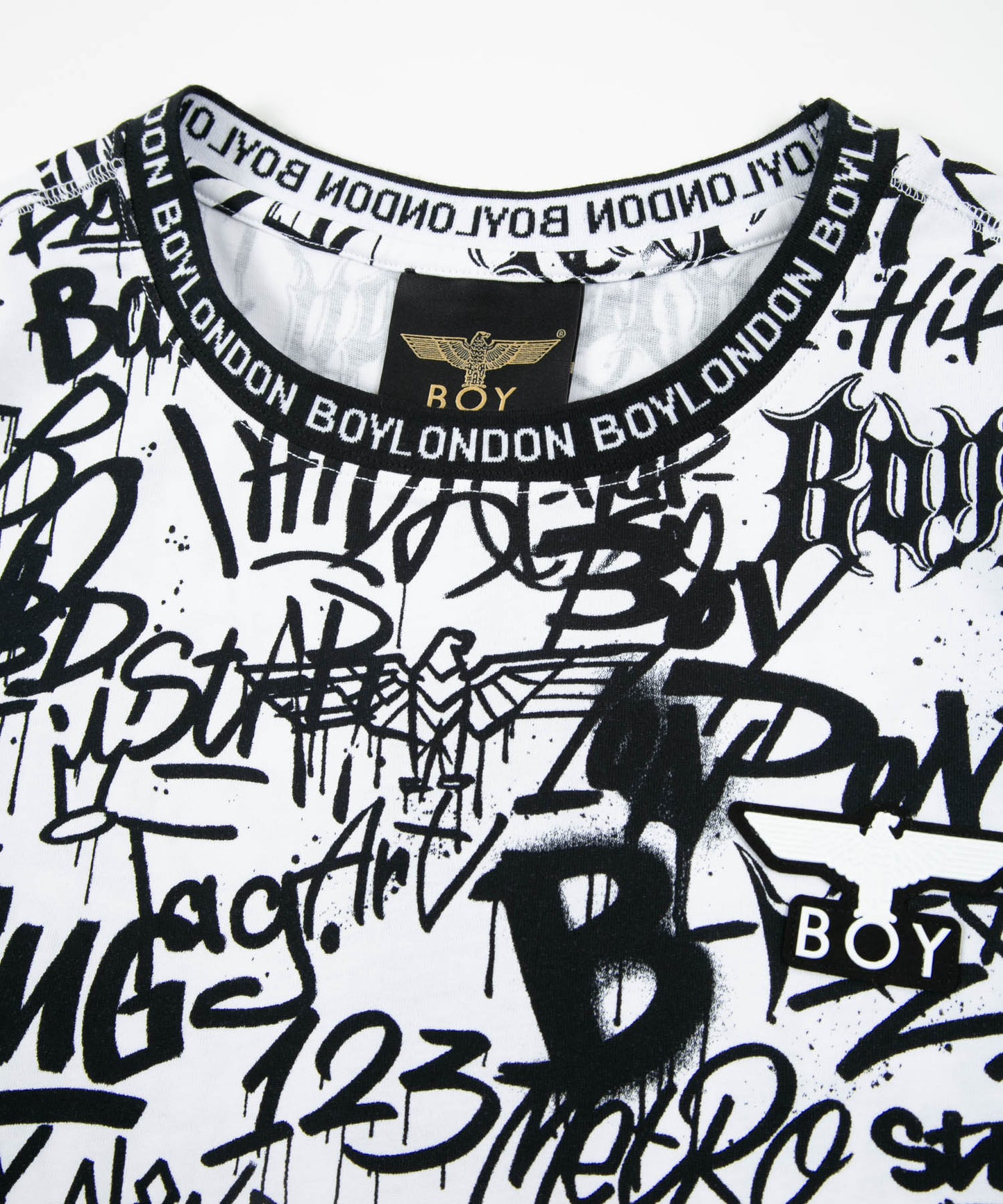 GRAFITTI PATTERN TEE WHITE【B231N0102001】