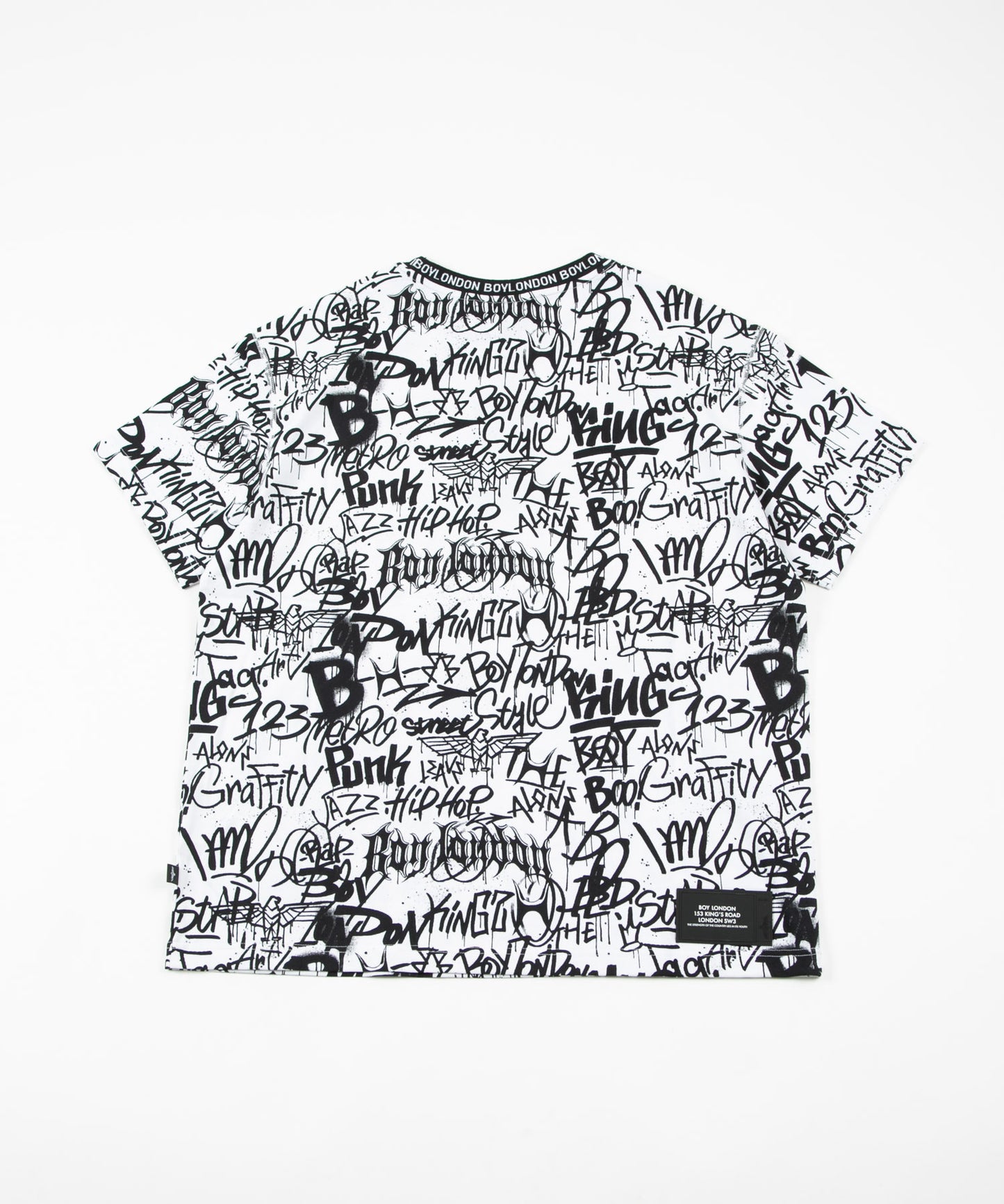 GRAFITTI PATTERN TEE WHITE【B231N0102001】