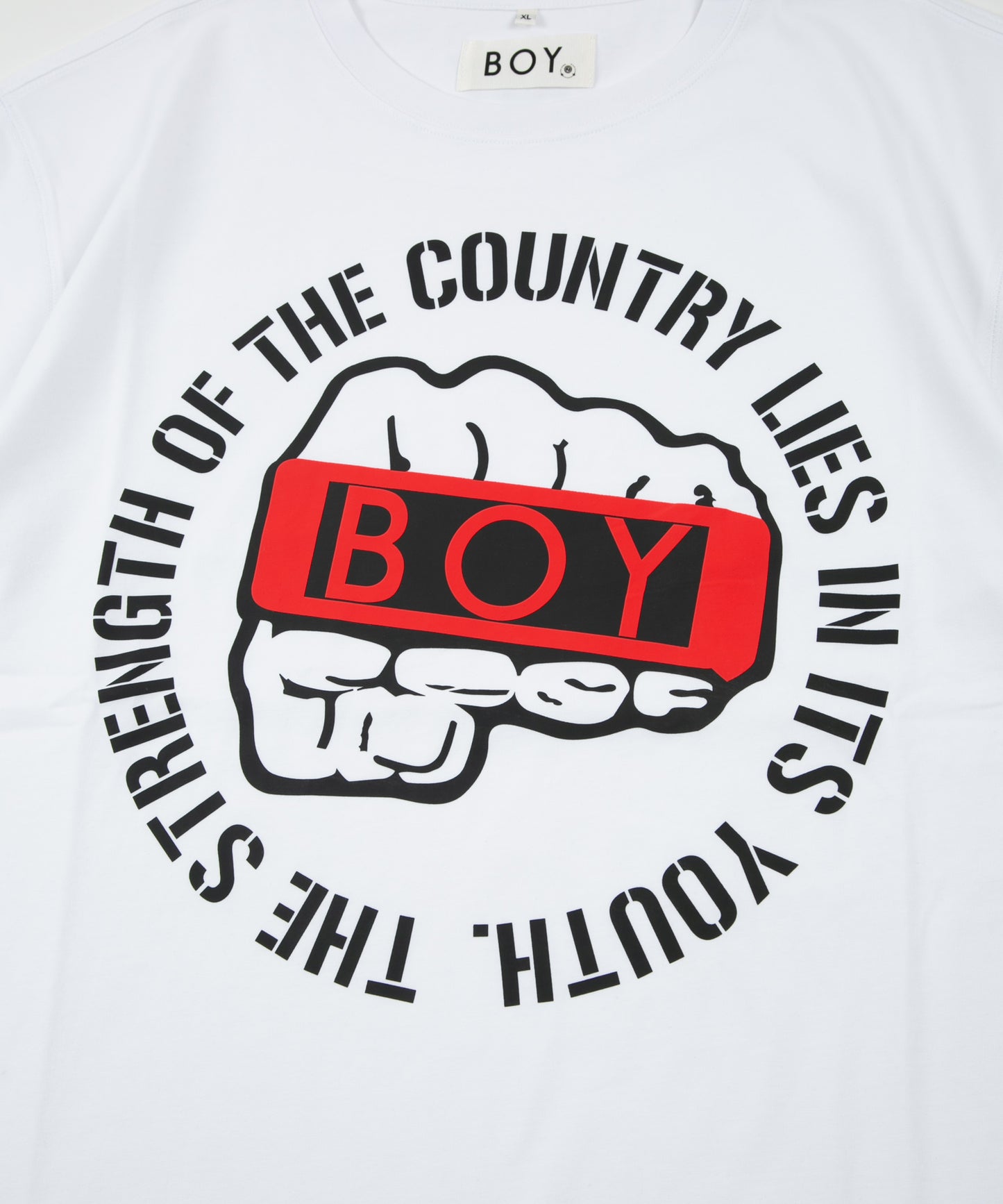 KNUCKLE LOGO TEE WHITE【AFJ-HRT00401】
