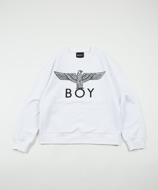 EAGLE BOY LOGO SWEAT WHITE×BLACK【AFJ-2100-SWW01】