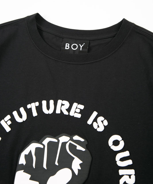 「THE FUTURE IS OURS」 TEE BLACK【AFJ-T230302】